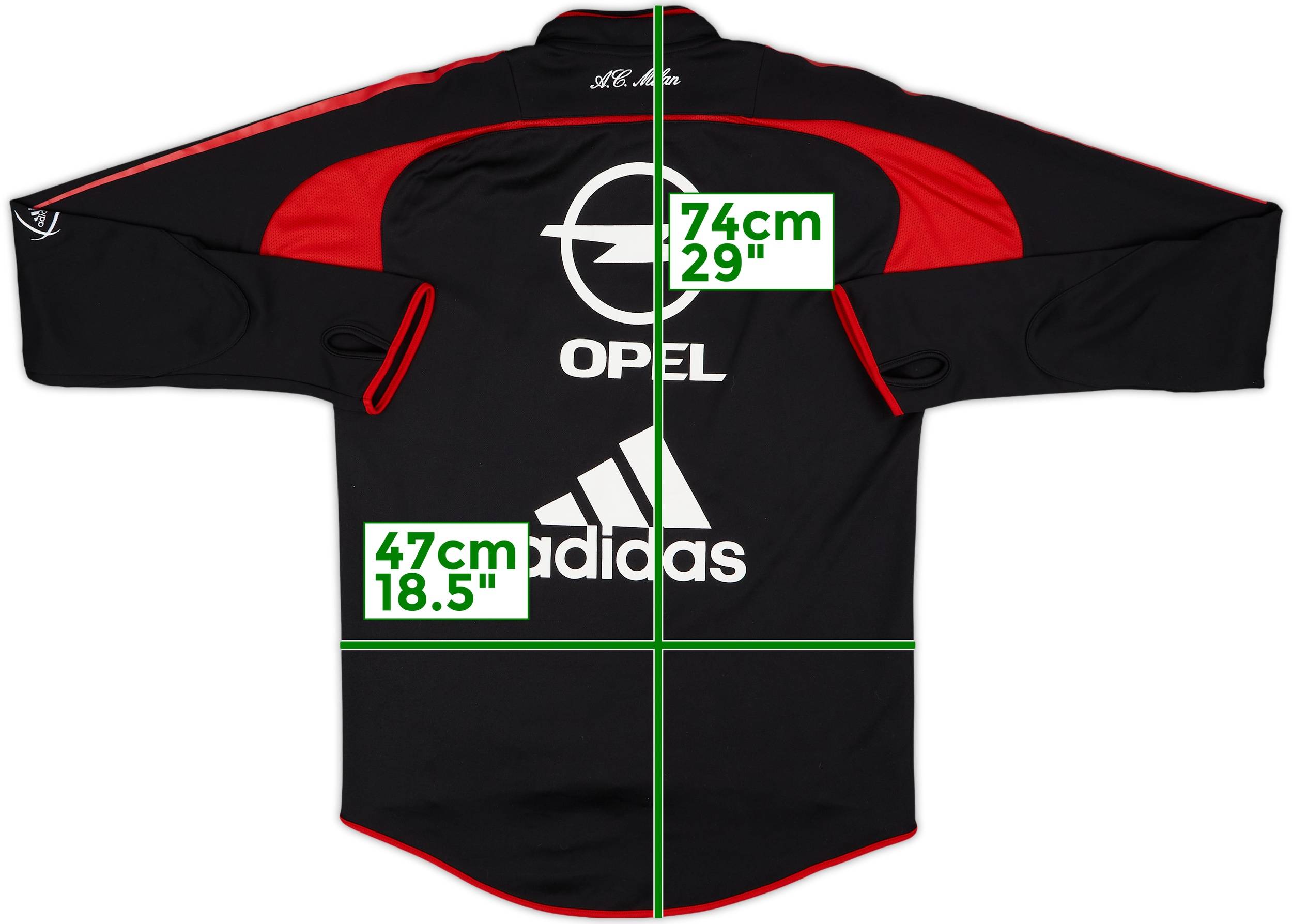 2004-05 AC Milan adidas 1/4 Zip Training Top - 6/10 - (S)