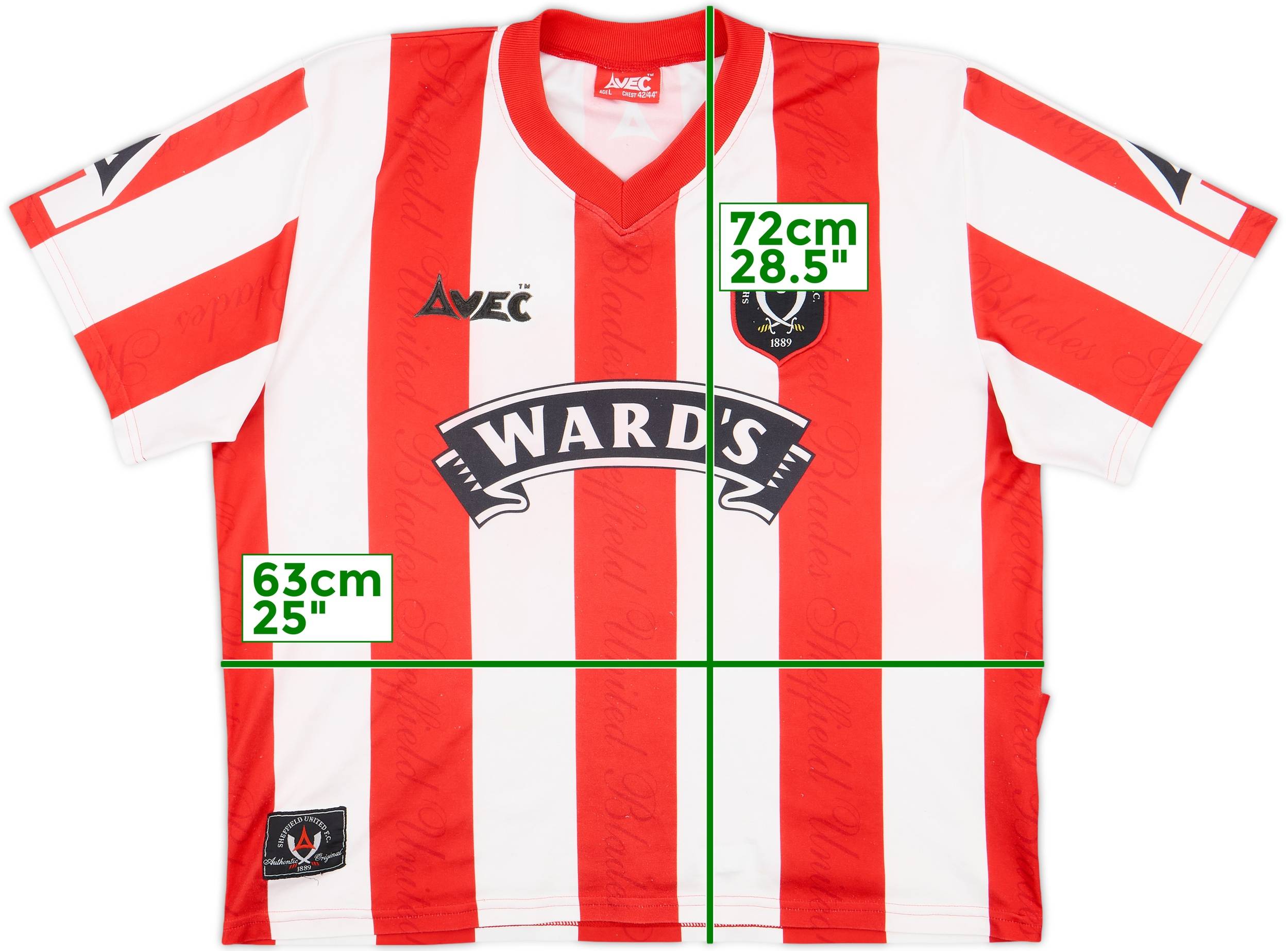 シェフィールドユナイテッド　96-97 ホームユニフォーム　avec 1996/97 SHEFFIELD UNITED HOME SHIRT (L) AVEC | Cult Kits