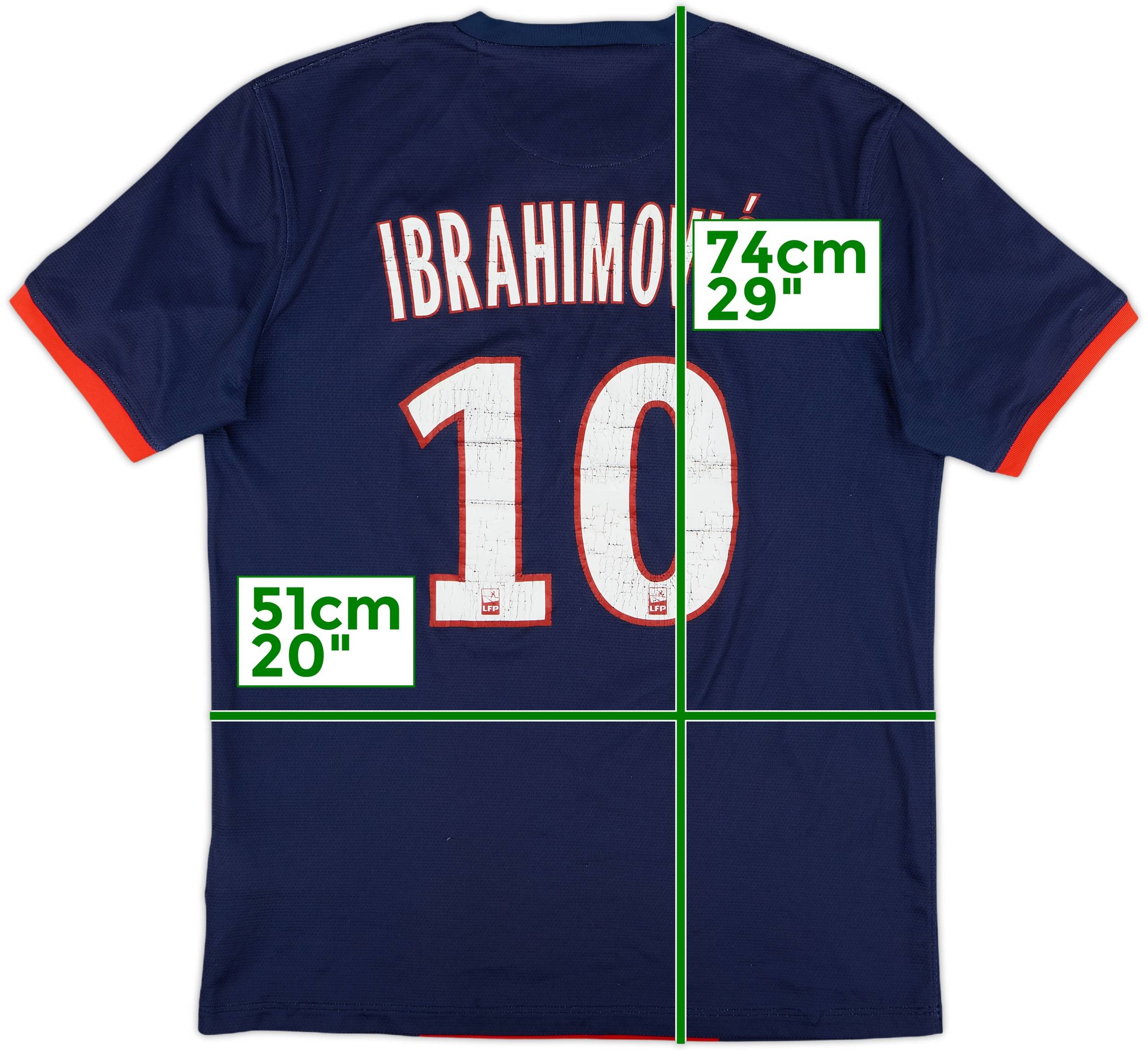 2013-14 Paris Saint-Germain Home Shirt Ibrahimovic #10 - 5/10 - (M)