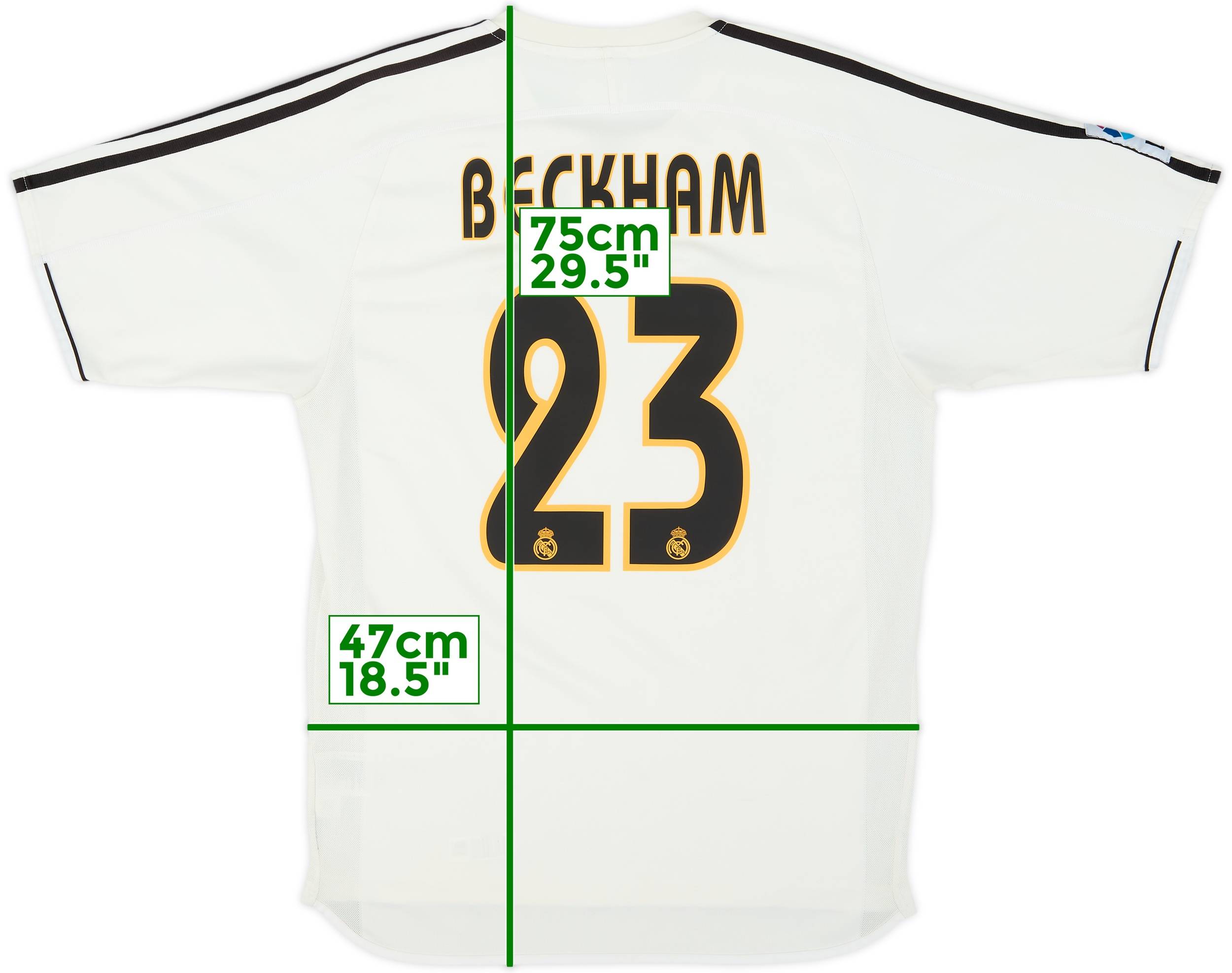 2003-04 Real Madrid Home Shirt Beckham #23 - 6/10 - (S)