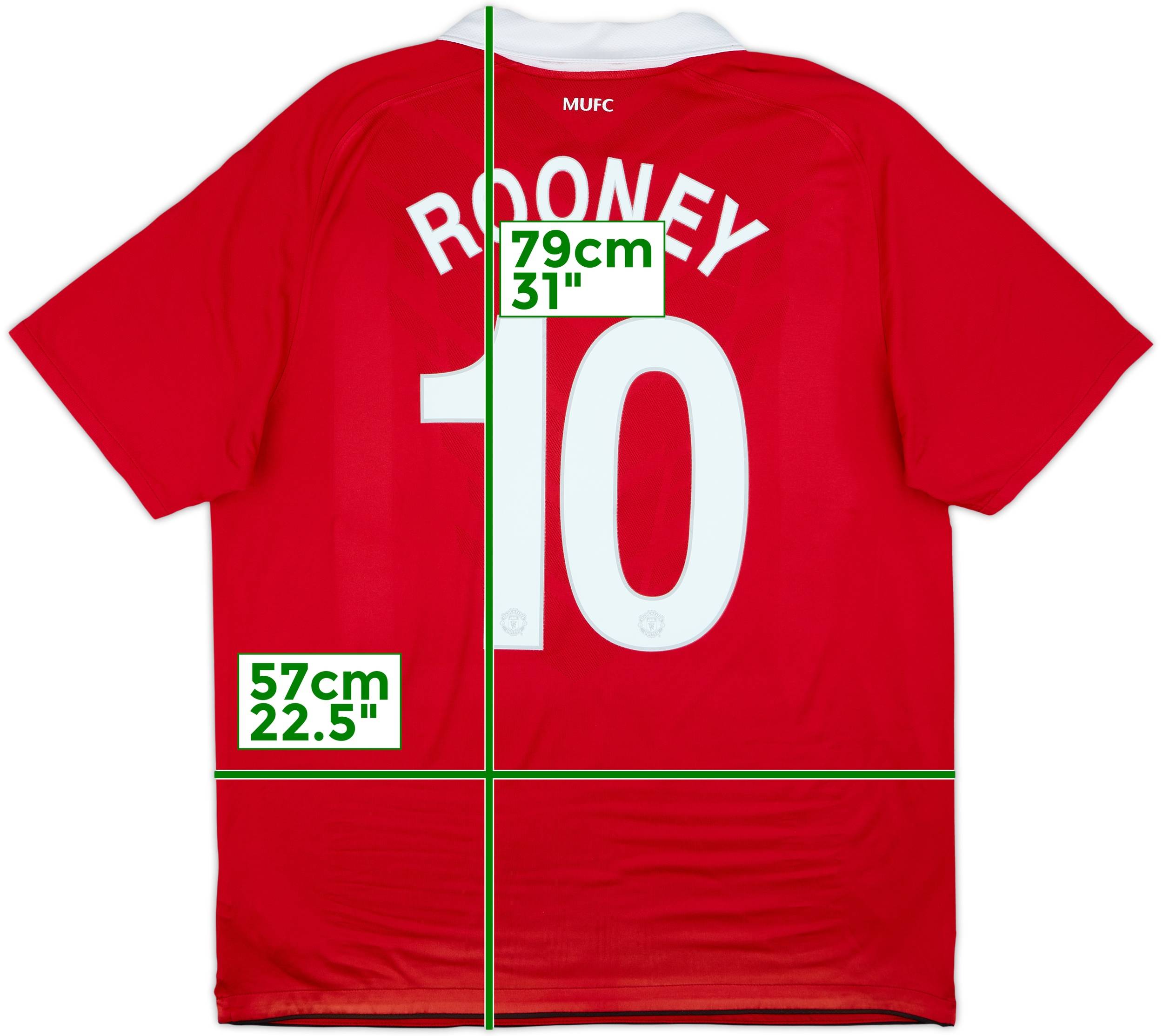 2010-11 Manchester United Home Shirt Rooney #10 - 5/10 - (XL)