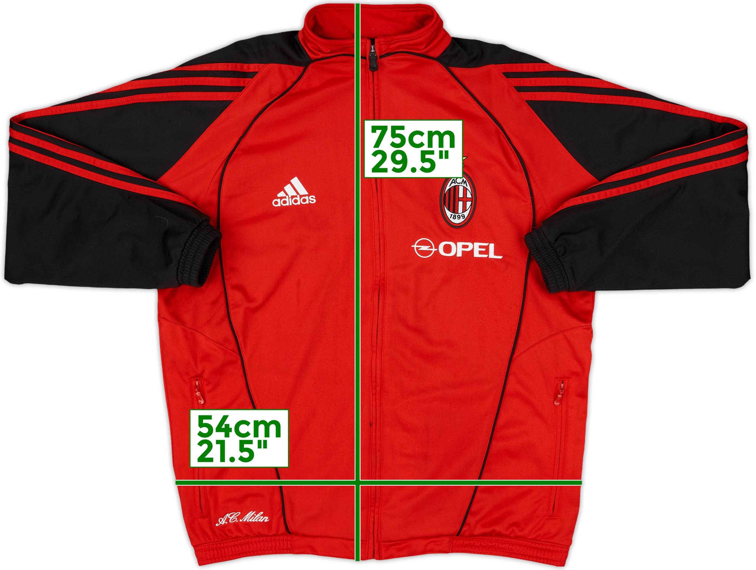 2005-06 AC Milan adidas Track Jacket - 8/10 - (XL.Boys)