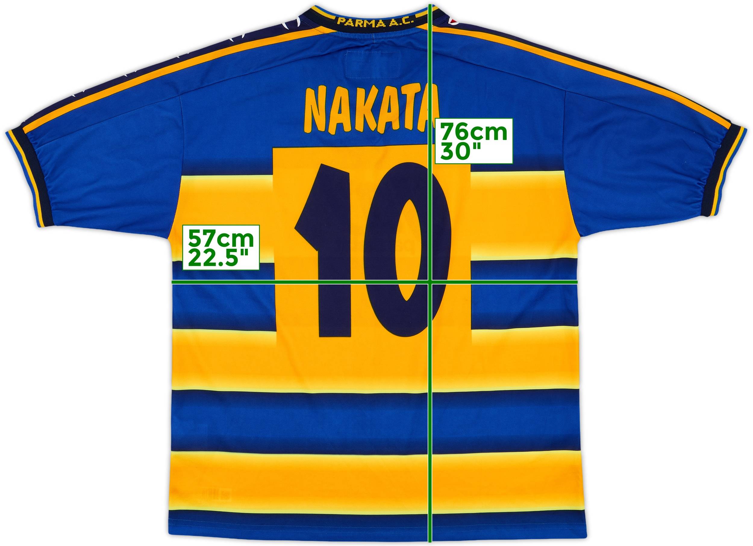PARMA A.C. NAKATA 10 XL シャツ 2001-02 Parma Home Shirt Nakata #10 - 7/10 - (M)
