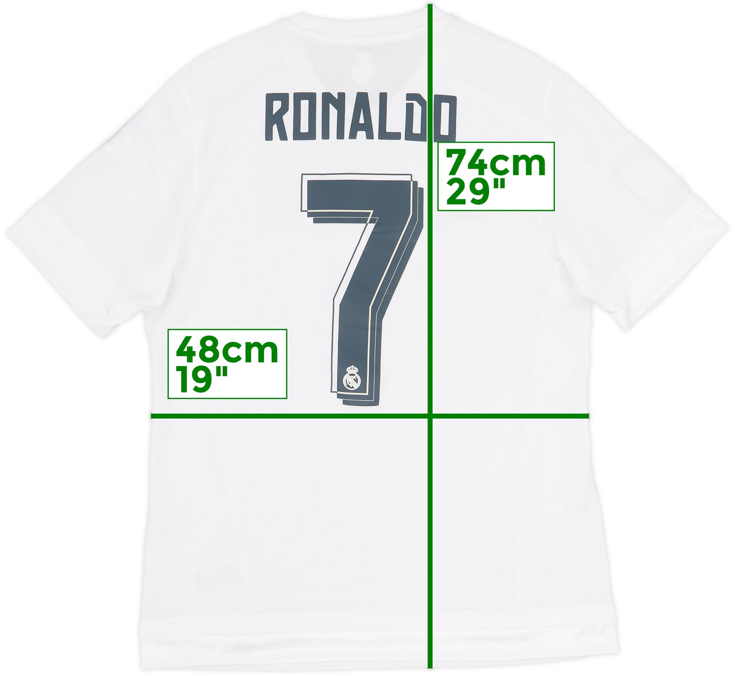 2015-16 Real Madrid Home Shirt Ronaldo #7 - 7/10 - (M)