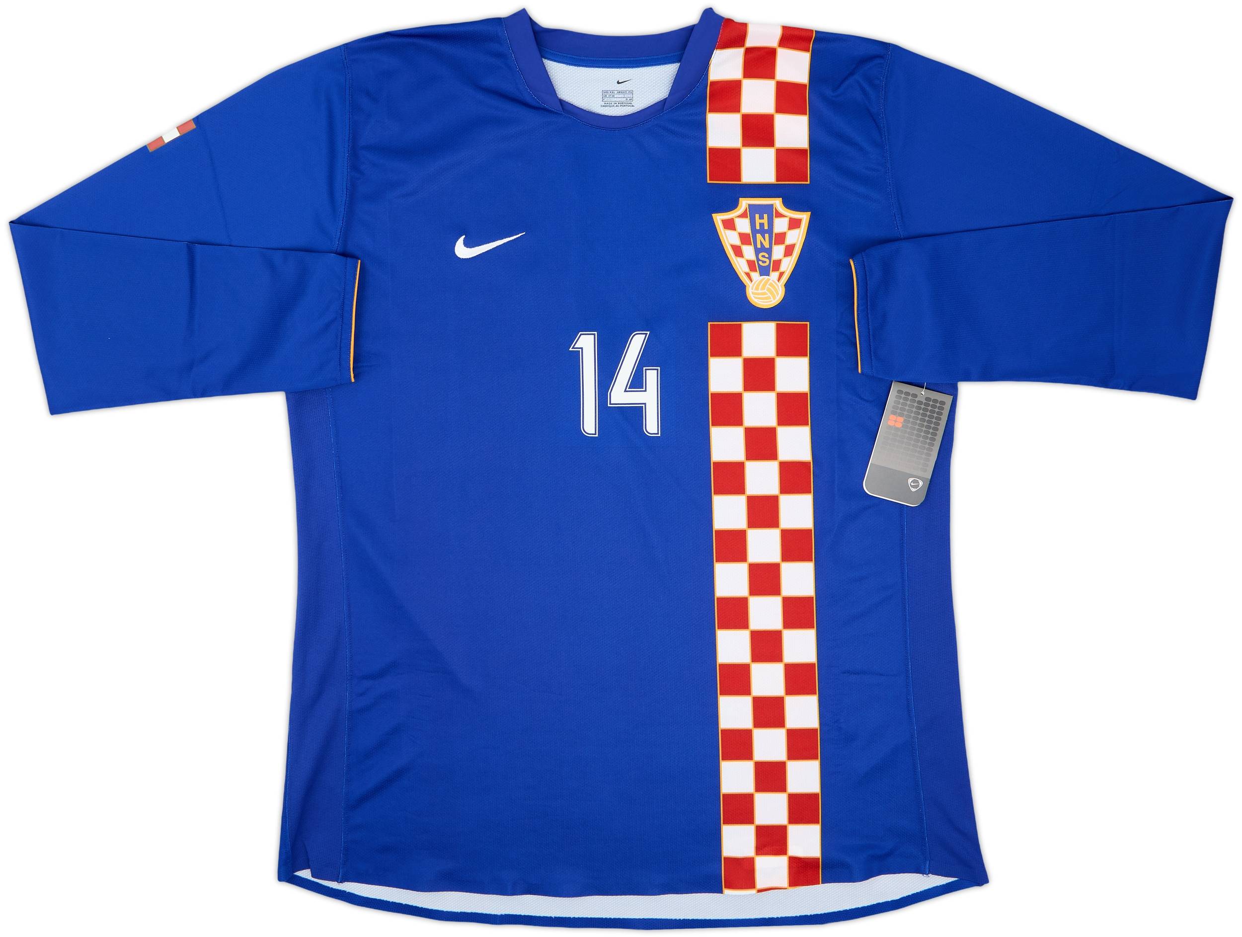 2006-08 Croatia Player Issue Away L/S Shirt Modric #14 (XXL)