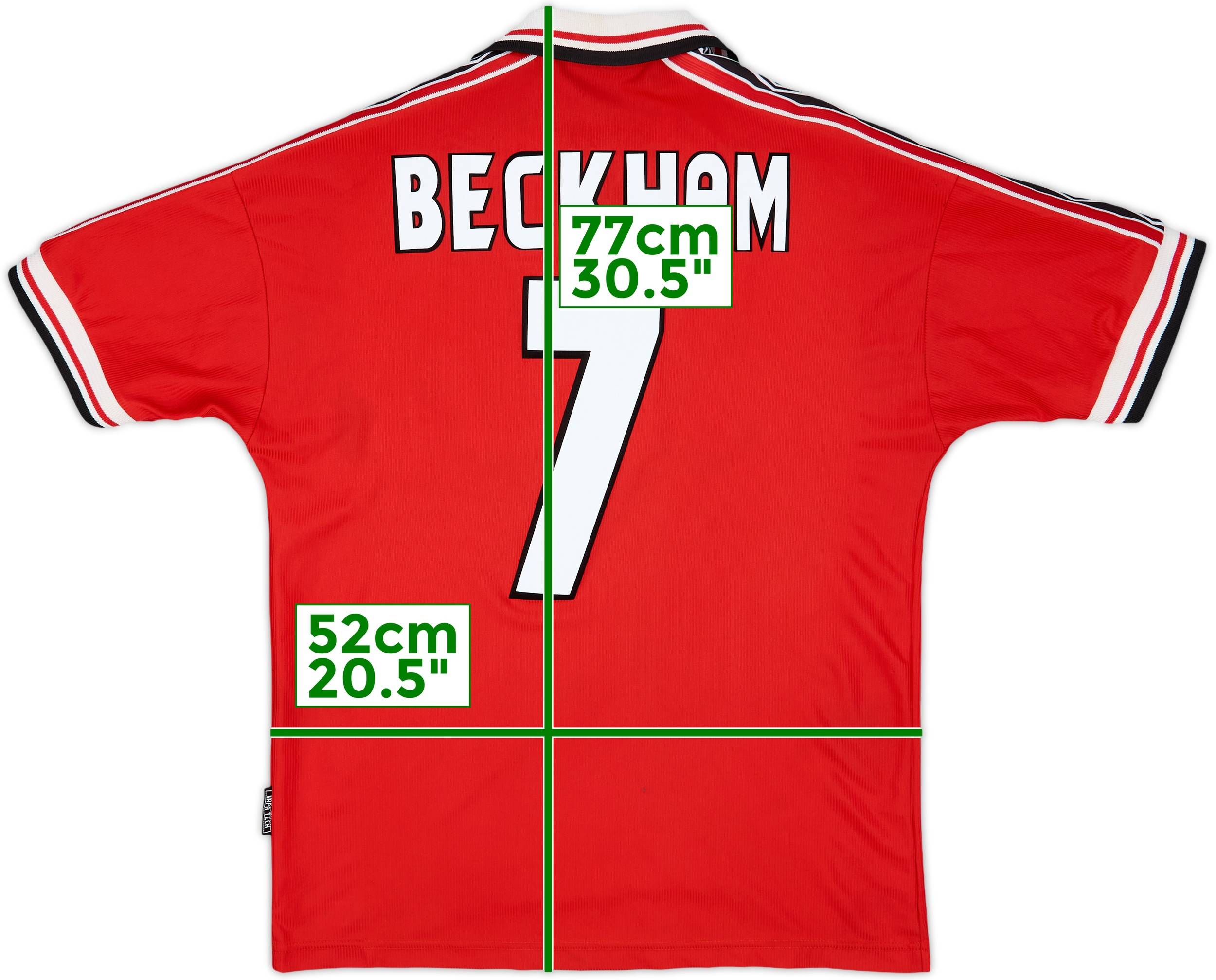 プレっすManchester UnitedFC ベッカム 1998-00 Manchester United Home Shirt Beckham #7 - 6/10 - (M)