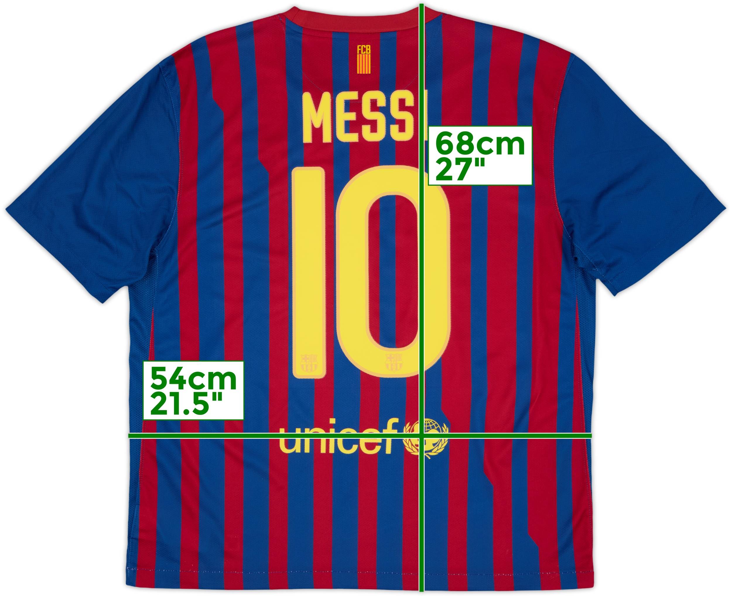 2011-12 Barcelona Home Shirt Messi #10 - 7/10 - (L.Boys)