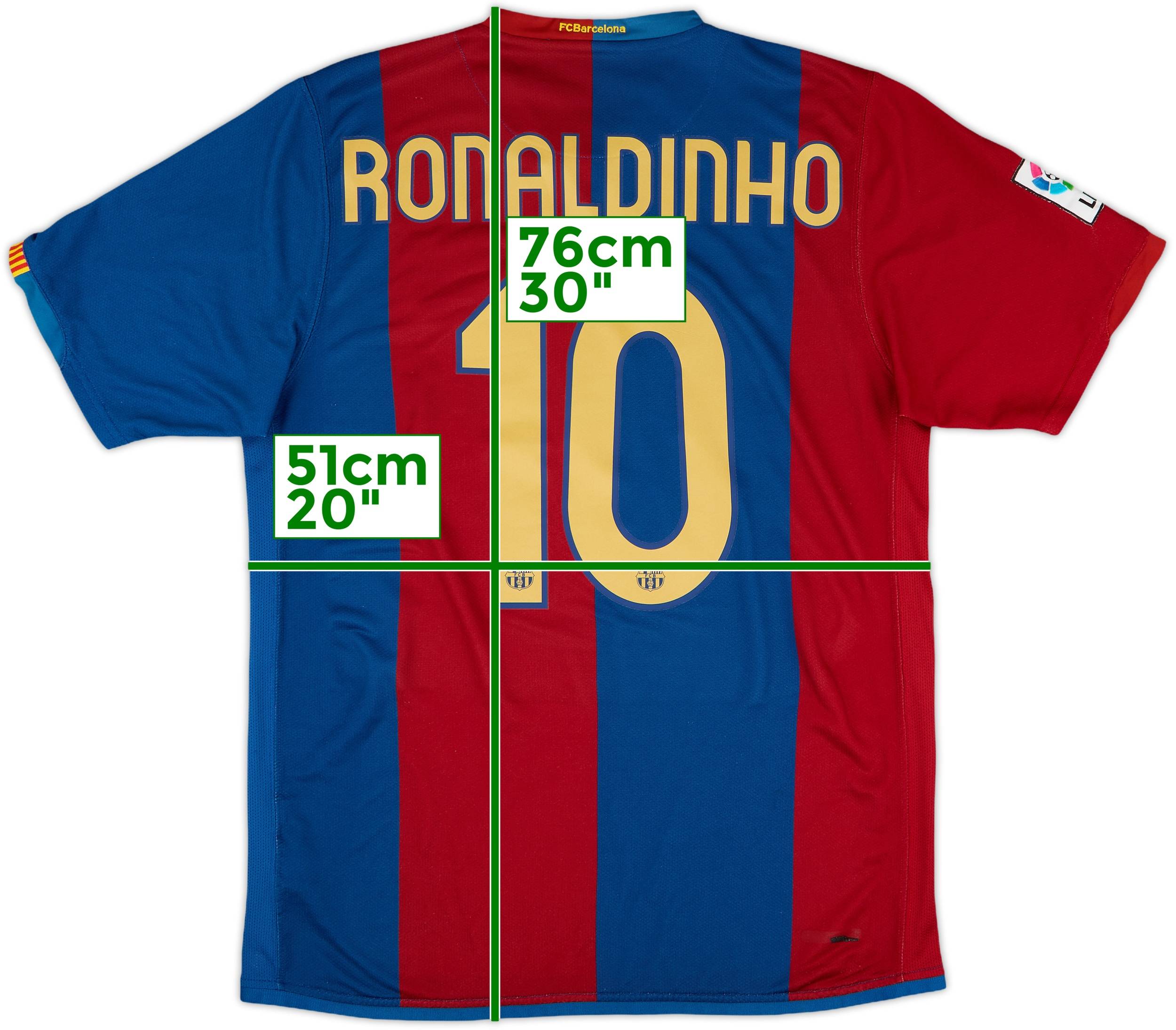 2006-07 Barcelona Home Shirt Ronaldinho #10 - 6/10 - (M)