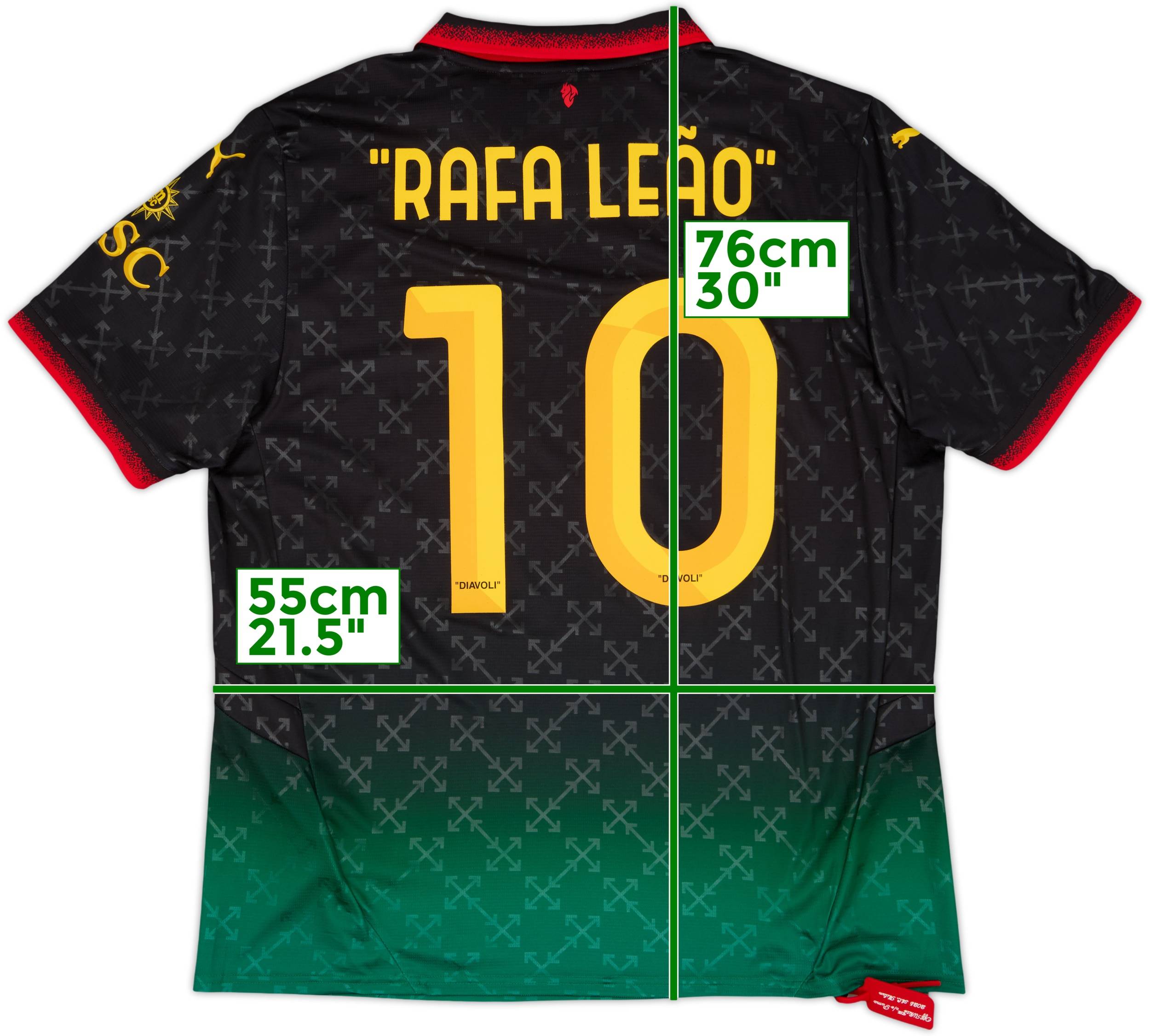 2024-25 AC Milan x Off White Fourth Shirt Rafa Leao #10 (XL)