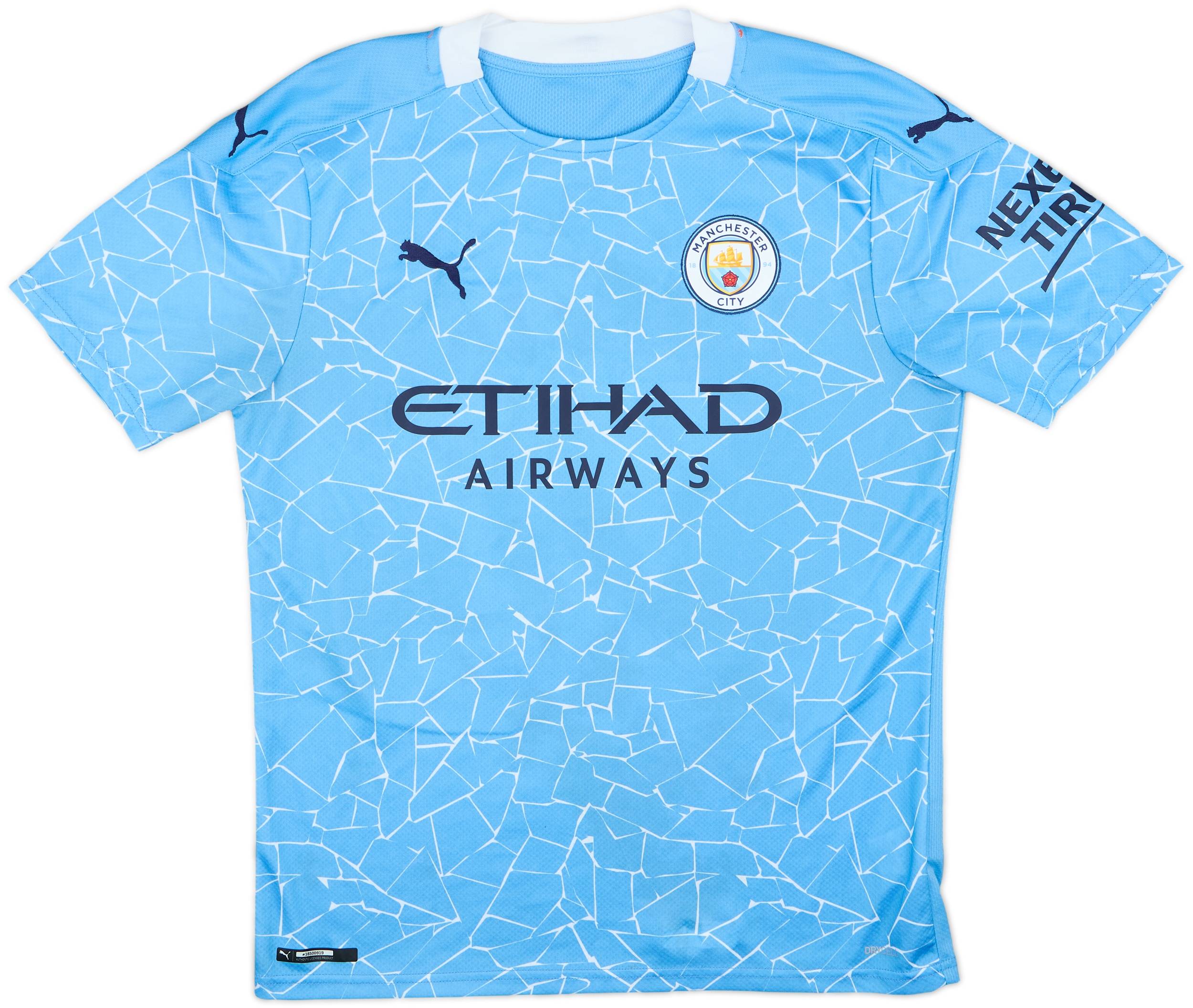 2020-21 Manchester City Home Shirt Kun Aguero #10 - 8/10 - (M)