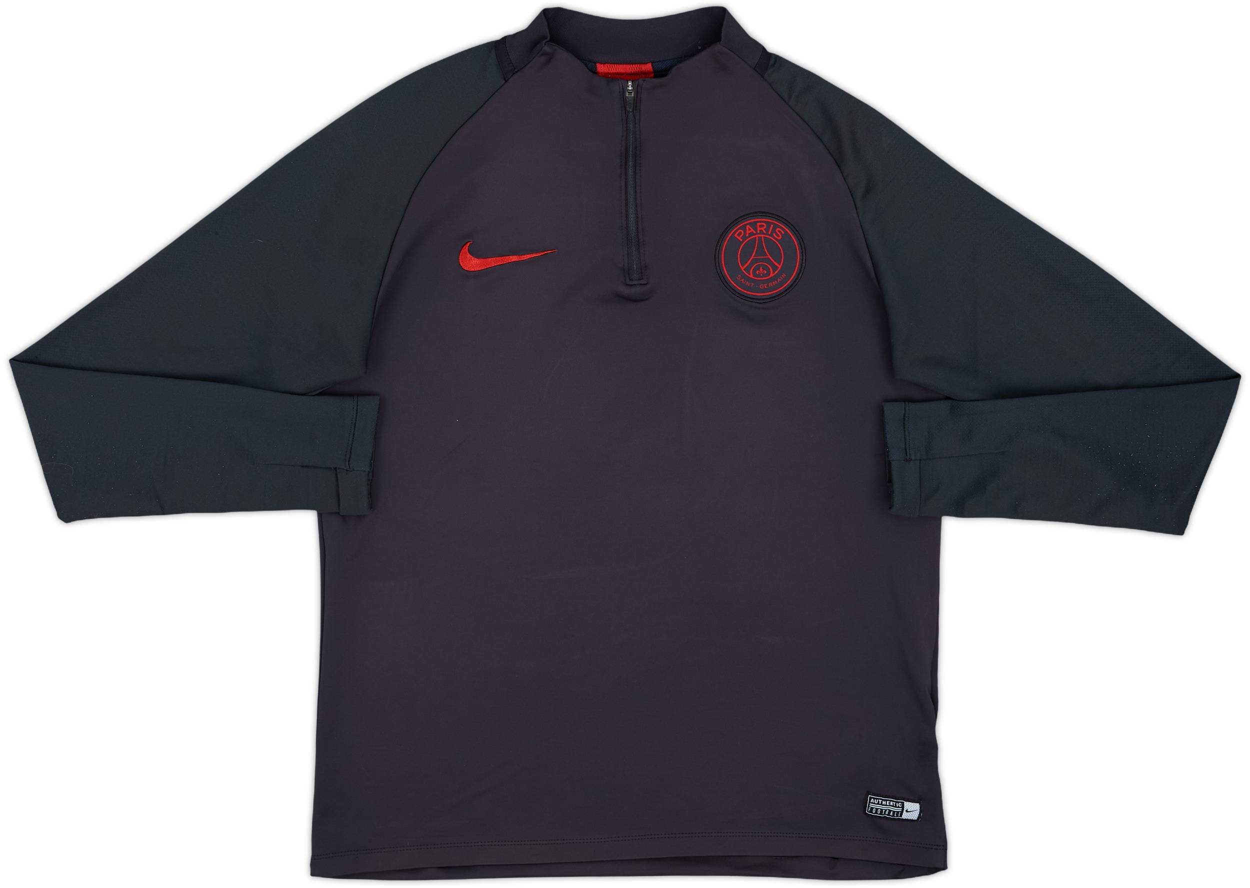 2019-20 Paris Saint-Germain Nike 1/4 Zip Drill Top - 9/10 - (M)