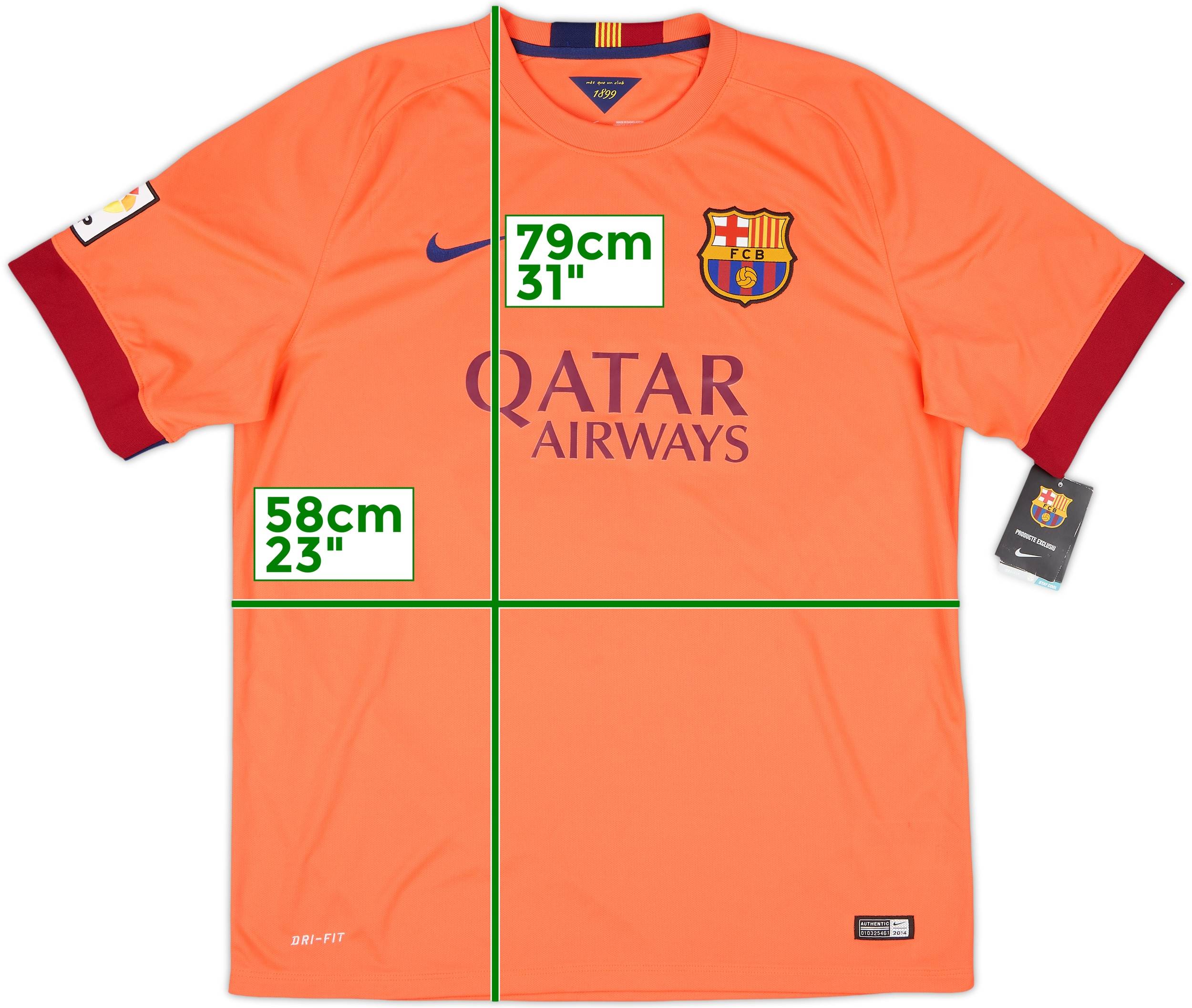 2014-15 Barcelona Away Shirt Messi #10 (XL)