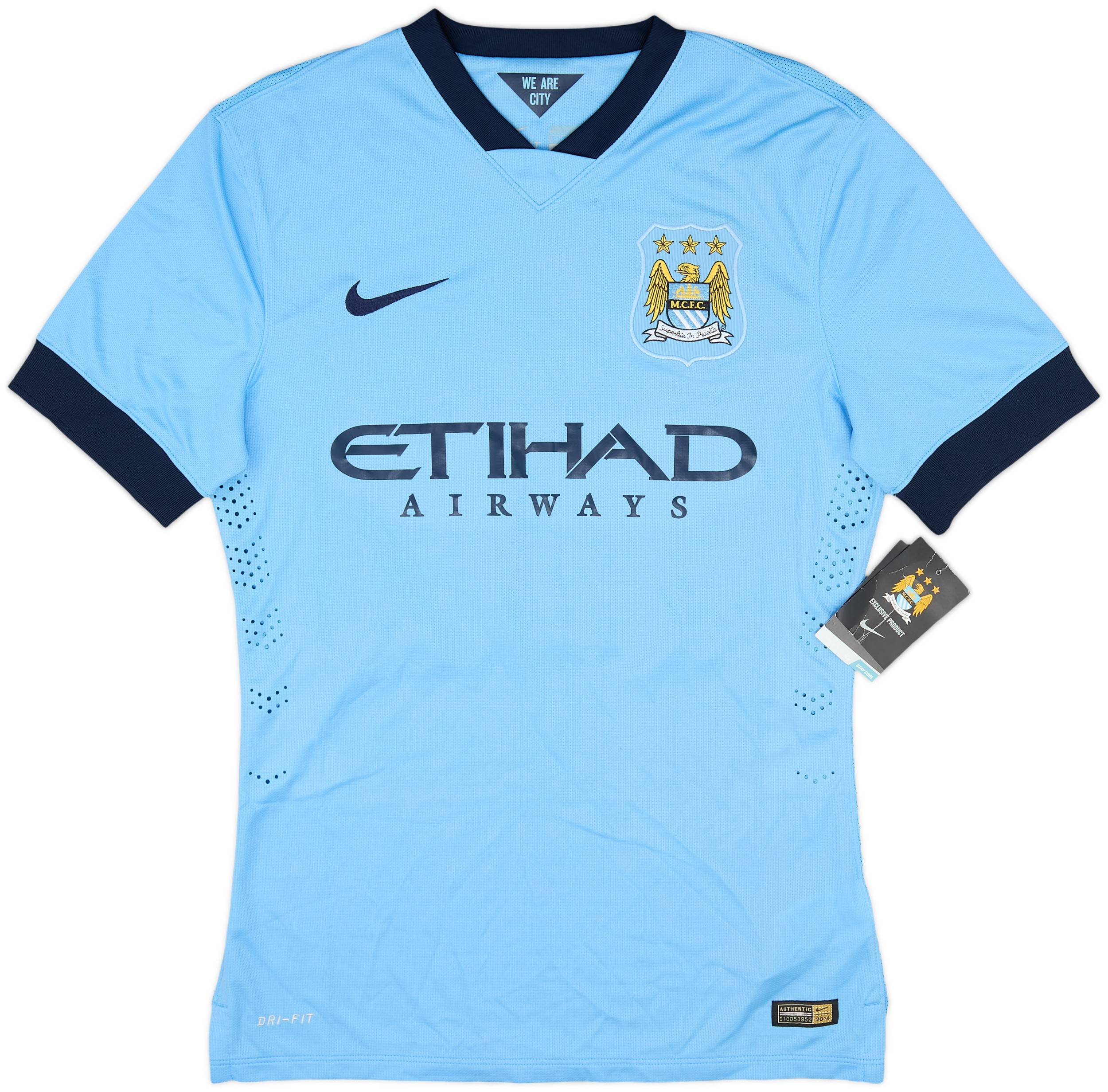 2014-15 Manchester City Authentic Home Shirt Silva #21 (M)