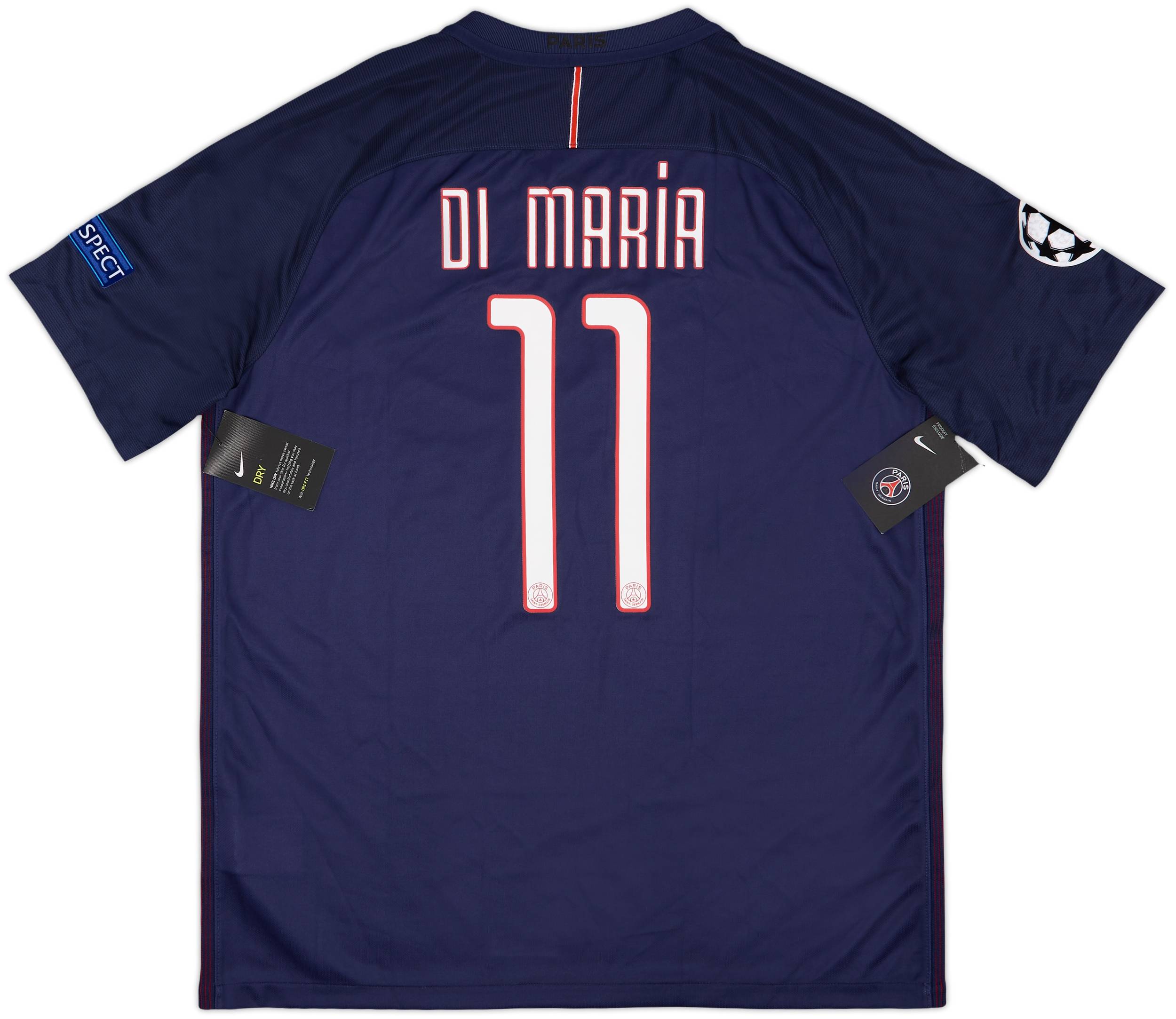 パリ・サンジェルマン DI MARÍA 11 2016-17 Paris Saint-Germain Home Shirt Di Maria #11 (XL)