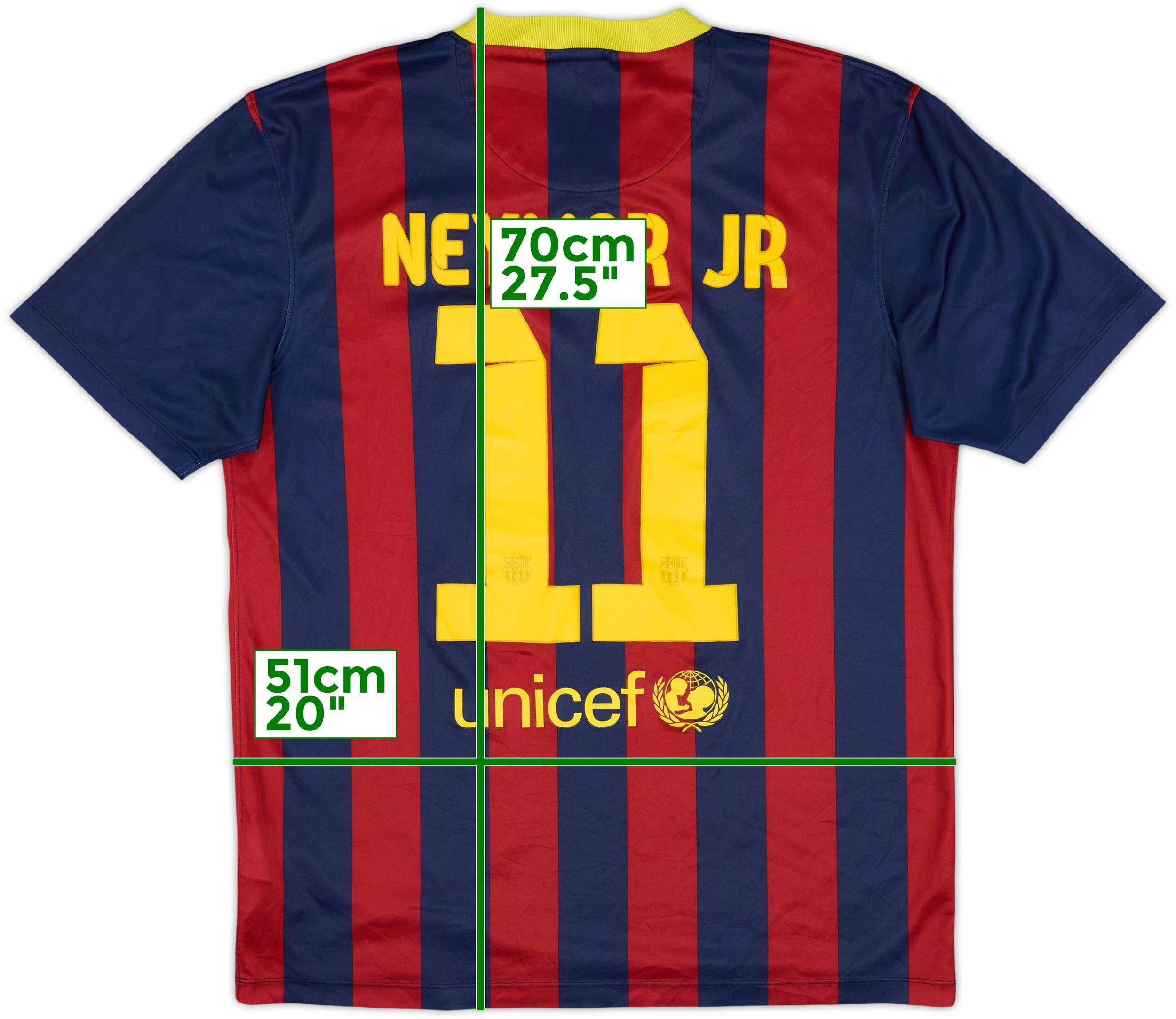 2013-14 Barcelona Basic Home Shirt Neymar Jr #11 - 5/10 - (M)