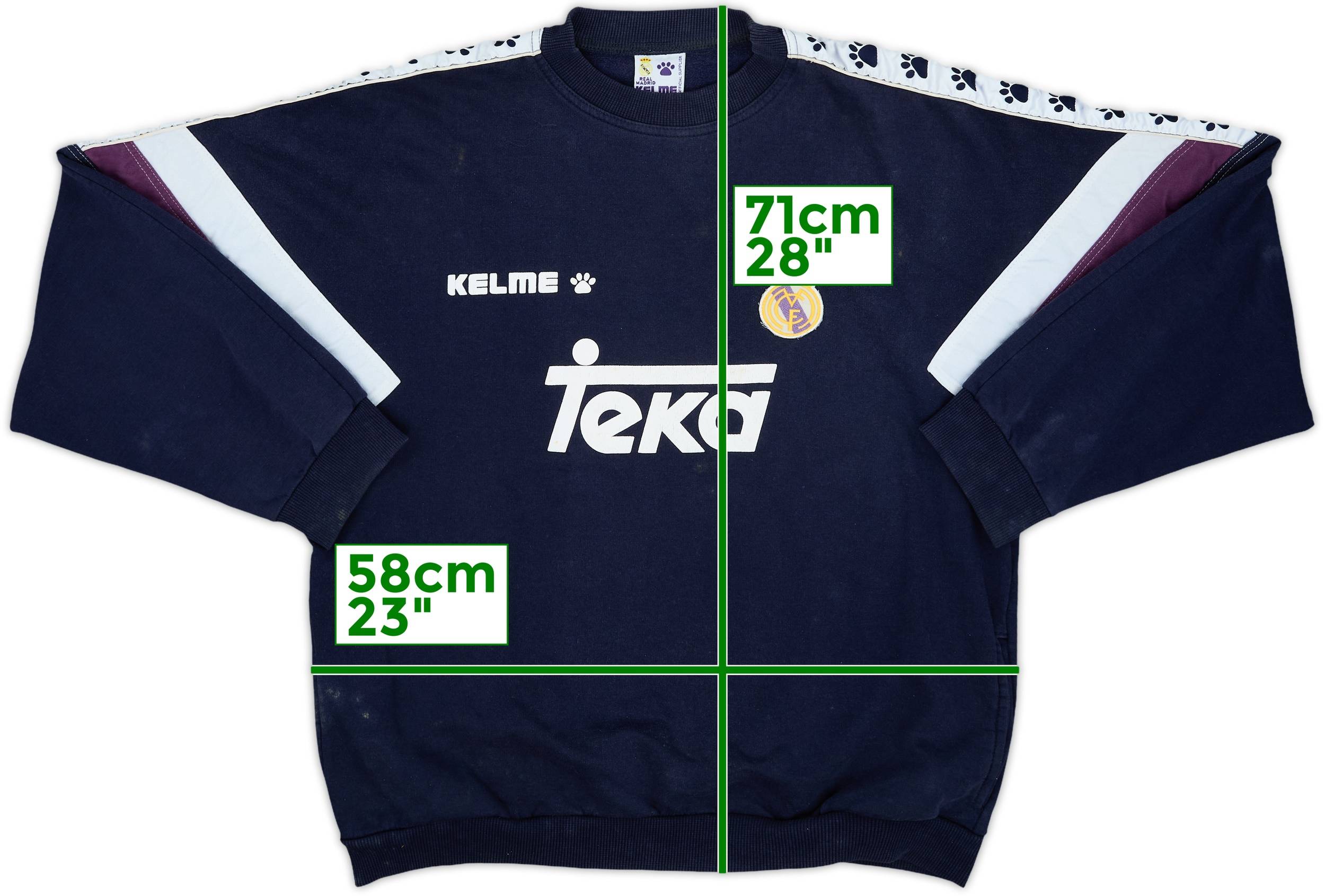 1996-97 Real Madrid Kelme Sweat Top - 6/10 - (XL)