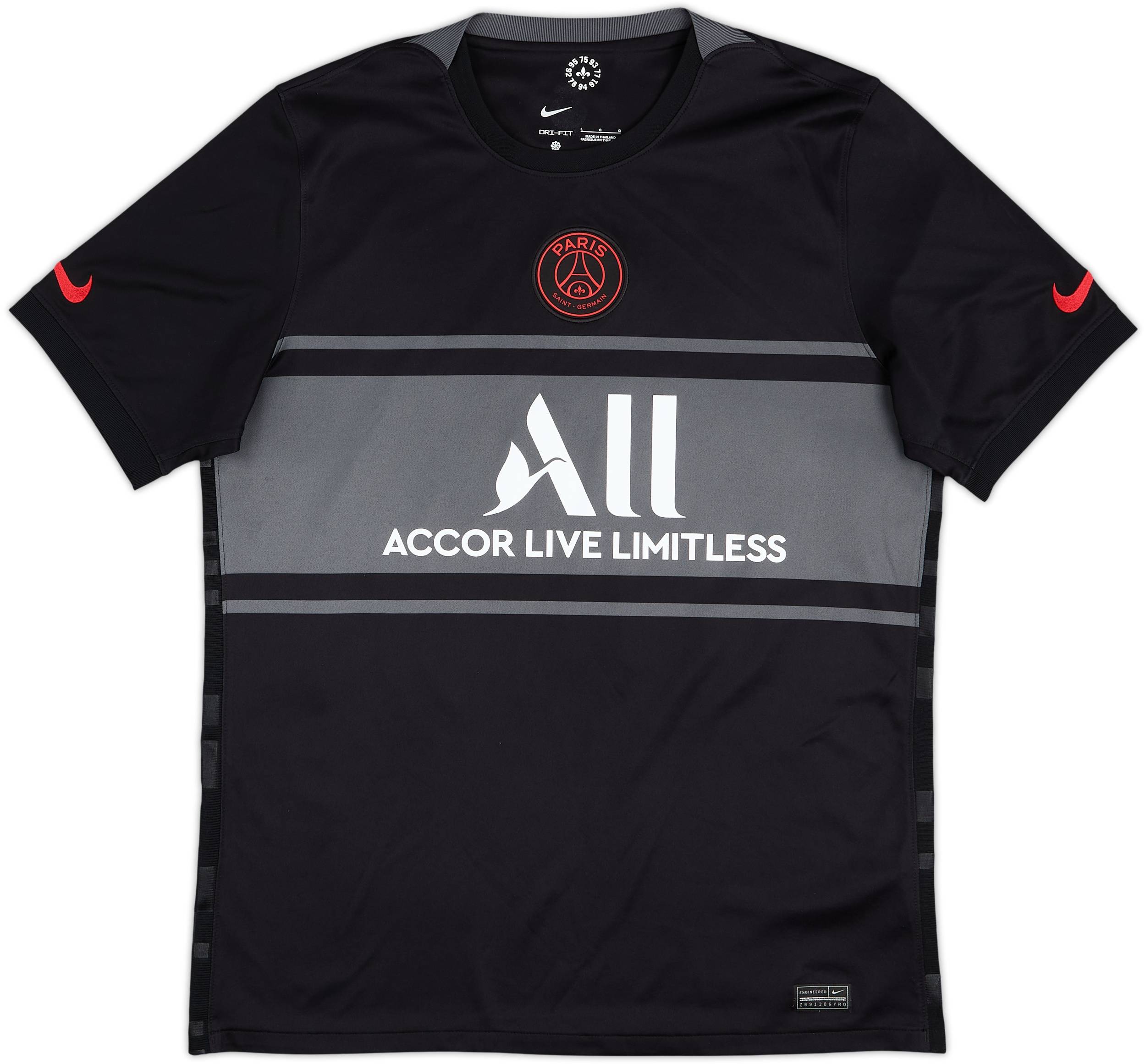 2021-22 Paris Saint-Germain Third Shirt Neymar Jr #10 - 10/10 - (L)