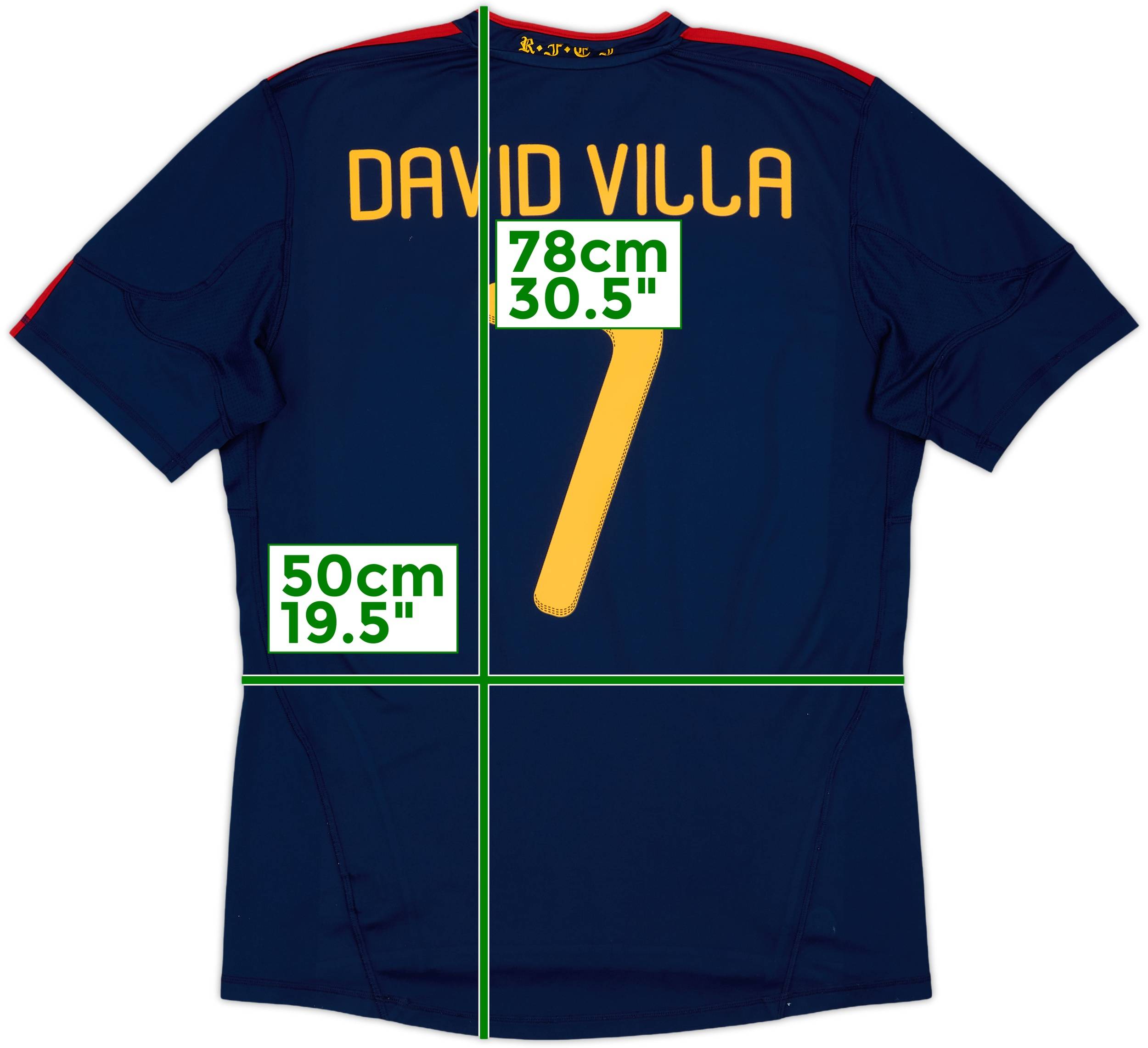 2010-11 Spain Away Shirt David Villa #7 - 6/10 - (L)
