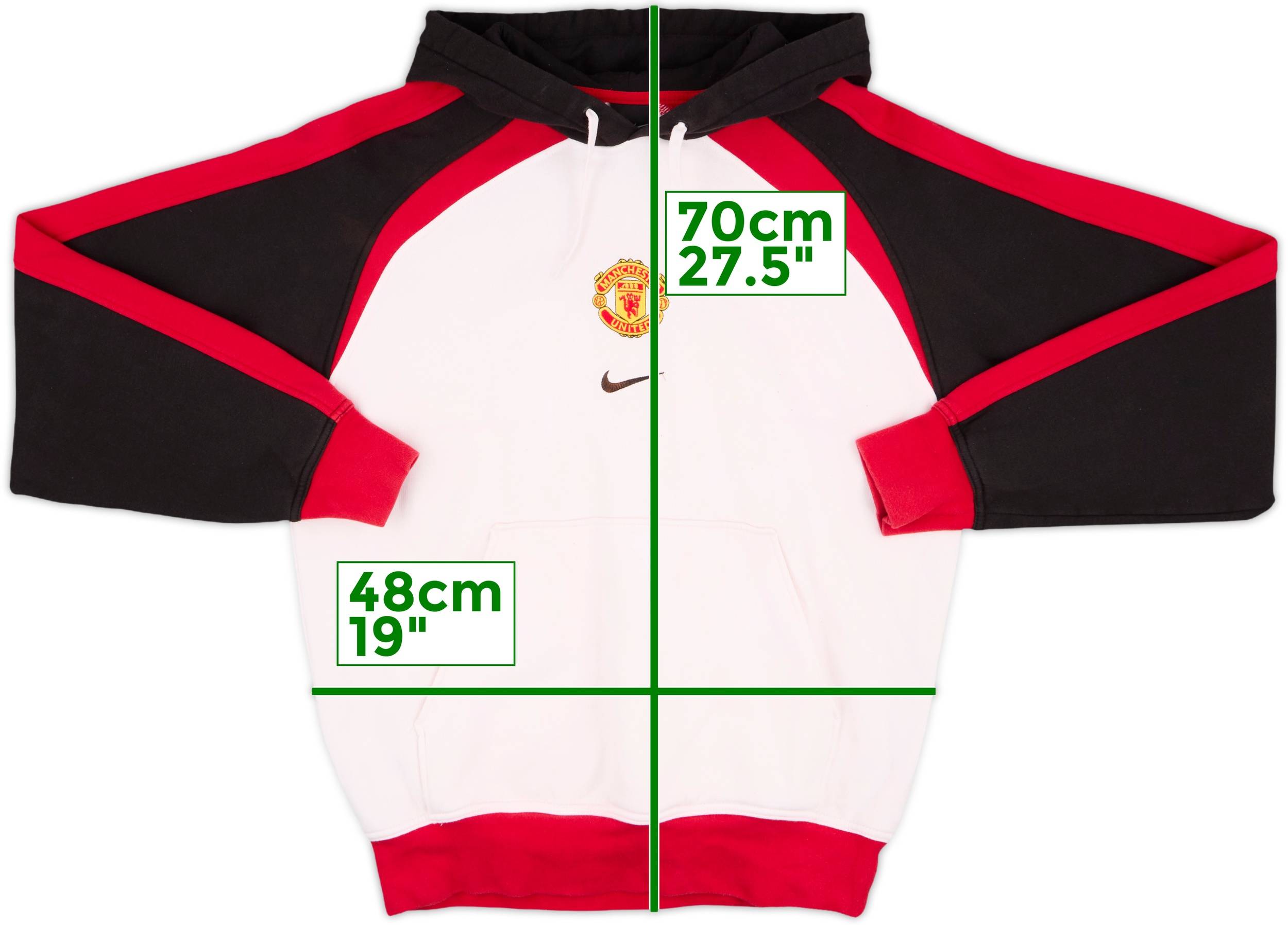 2005-06 Manchester United Nike Hooded Sweat Top - 7/10 - (S)