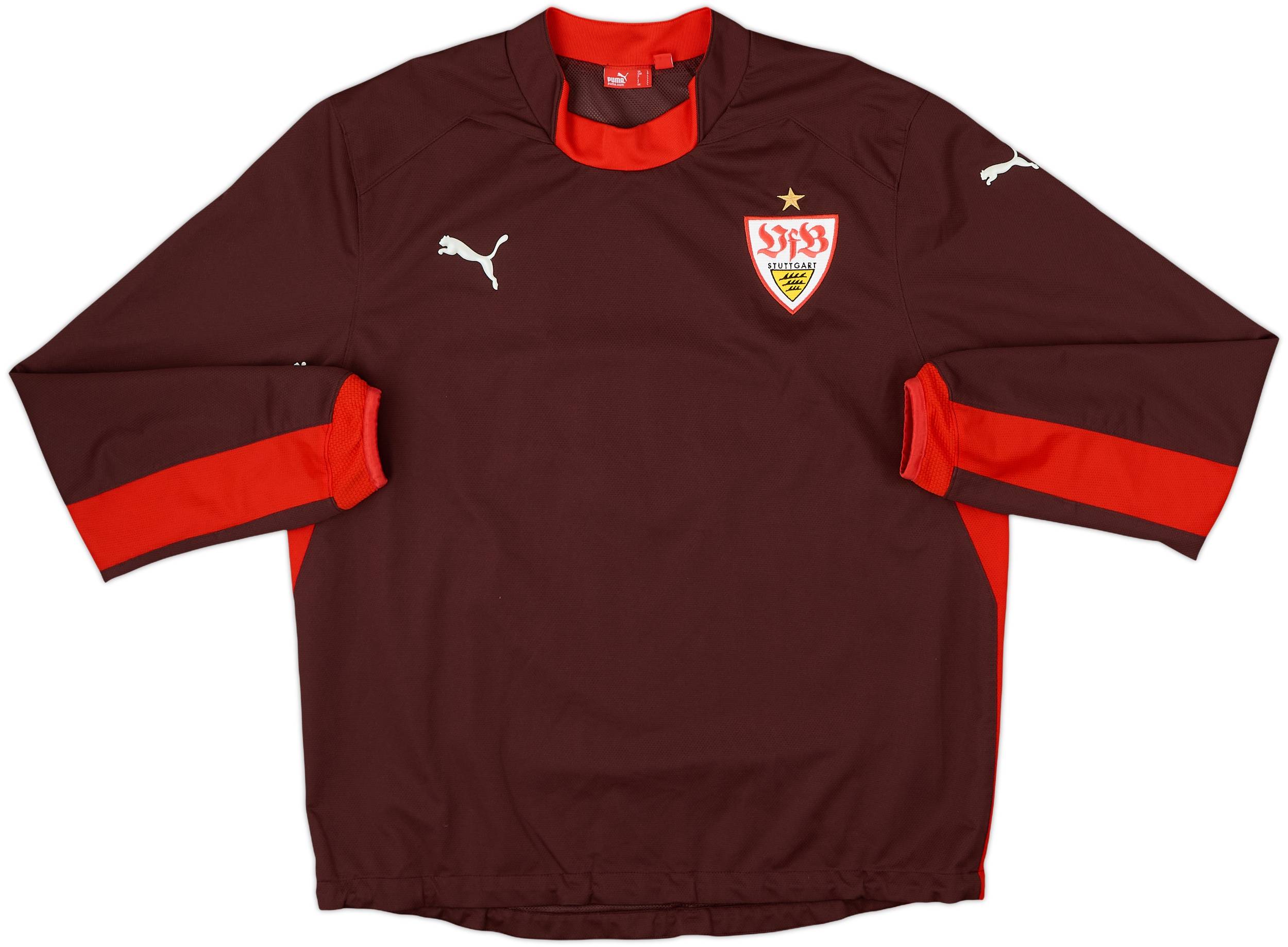 PUMA VfBシュツットガルト Stuttgart 長袖シャツ レッド 新品 2010-11 Stuttgart Puma Sweat Top - 6/10 - (L)