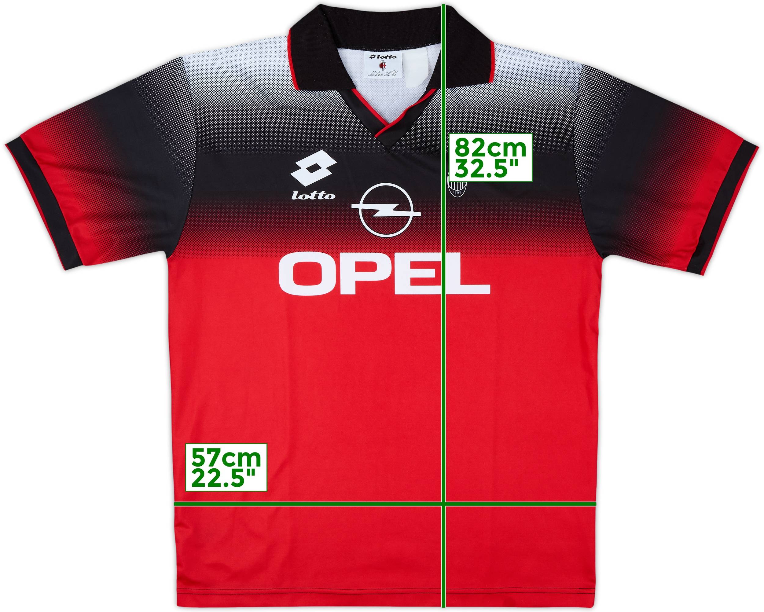 1995-96 AC Milan Lotto Training Shirt - 8/10 - (XL)