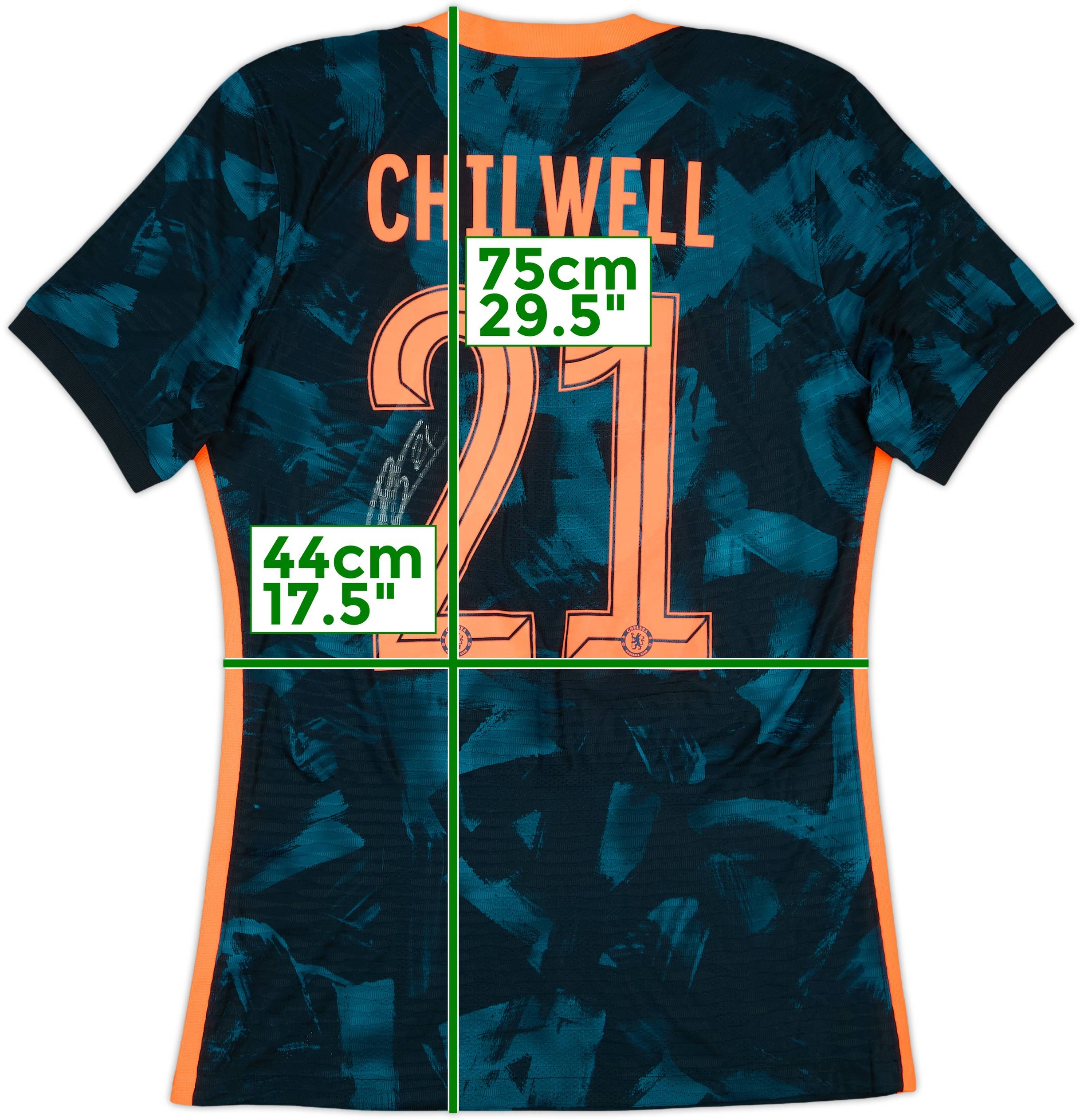 2021-22 Chelsea Player Issue Signed Third Shirt Chilwell #21