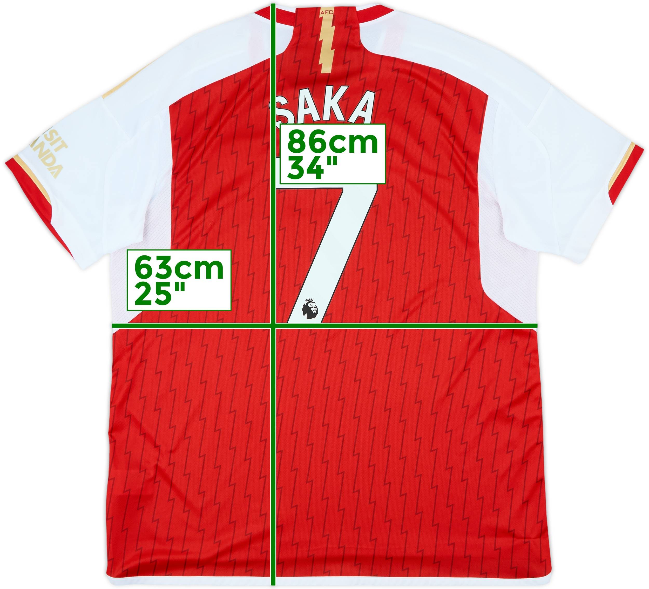 2023-24 Arsenal Home Shirt Saka #7 - 10/10 - (XXL)