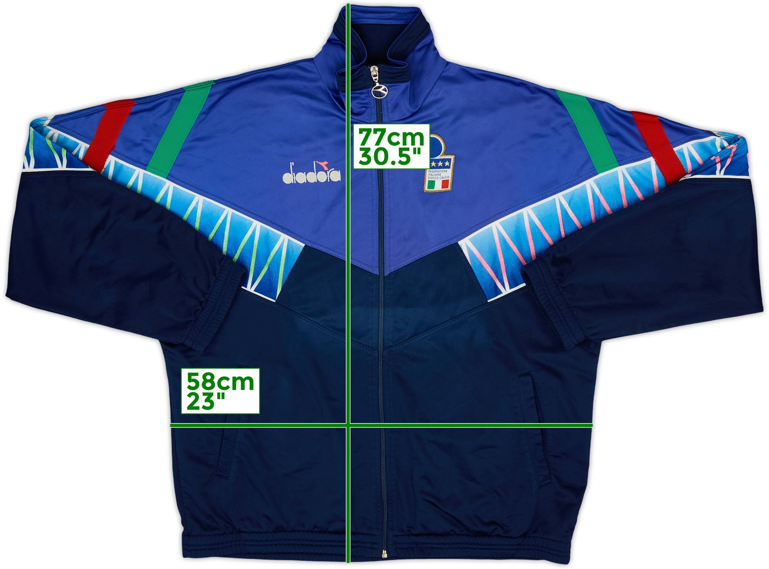 diadora 1992イタリア代表 ジャケット 1992 Italy Diadora Track Jacket - 8/10 - (XL)