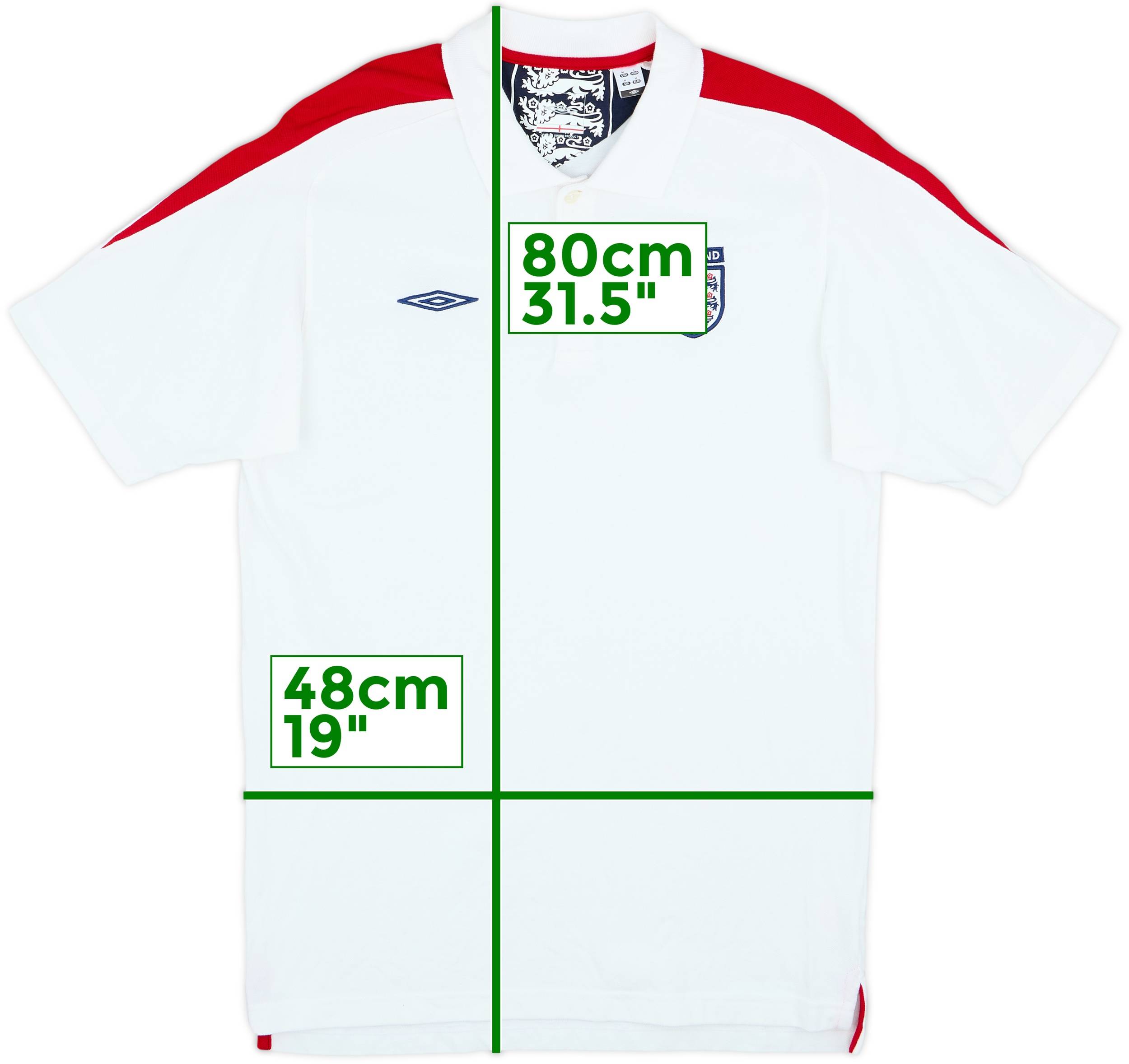 2006-07 England Umbro Polo Shirt - 6/10 - (M)