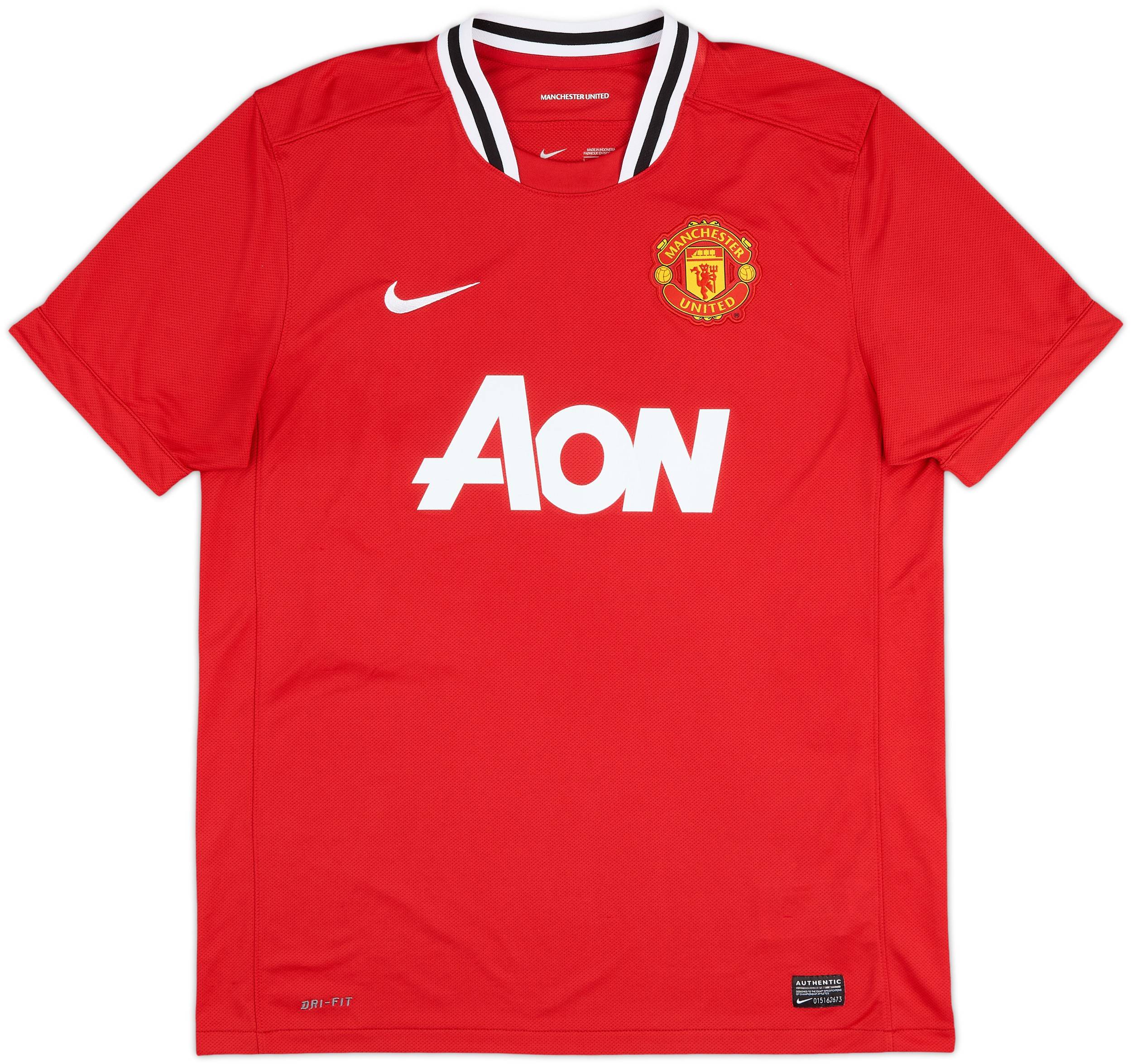 2011-12 Manchester United Home Shirt Carrick #16 - 6/10 - (S)