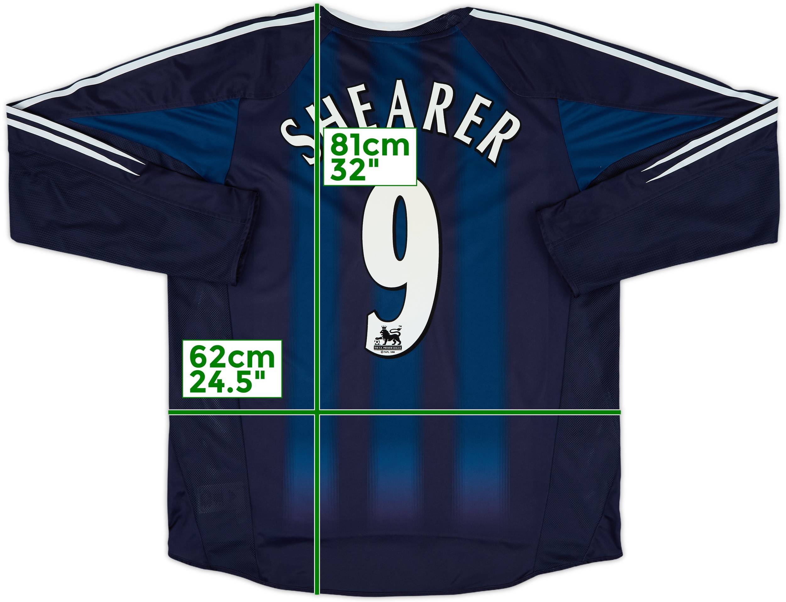 2004-05 Newcastle Away L/S Shirt Shearer #9 - 9/10 - (XL)