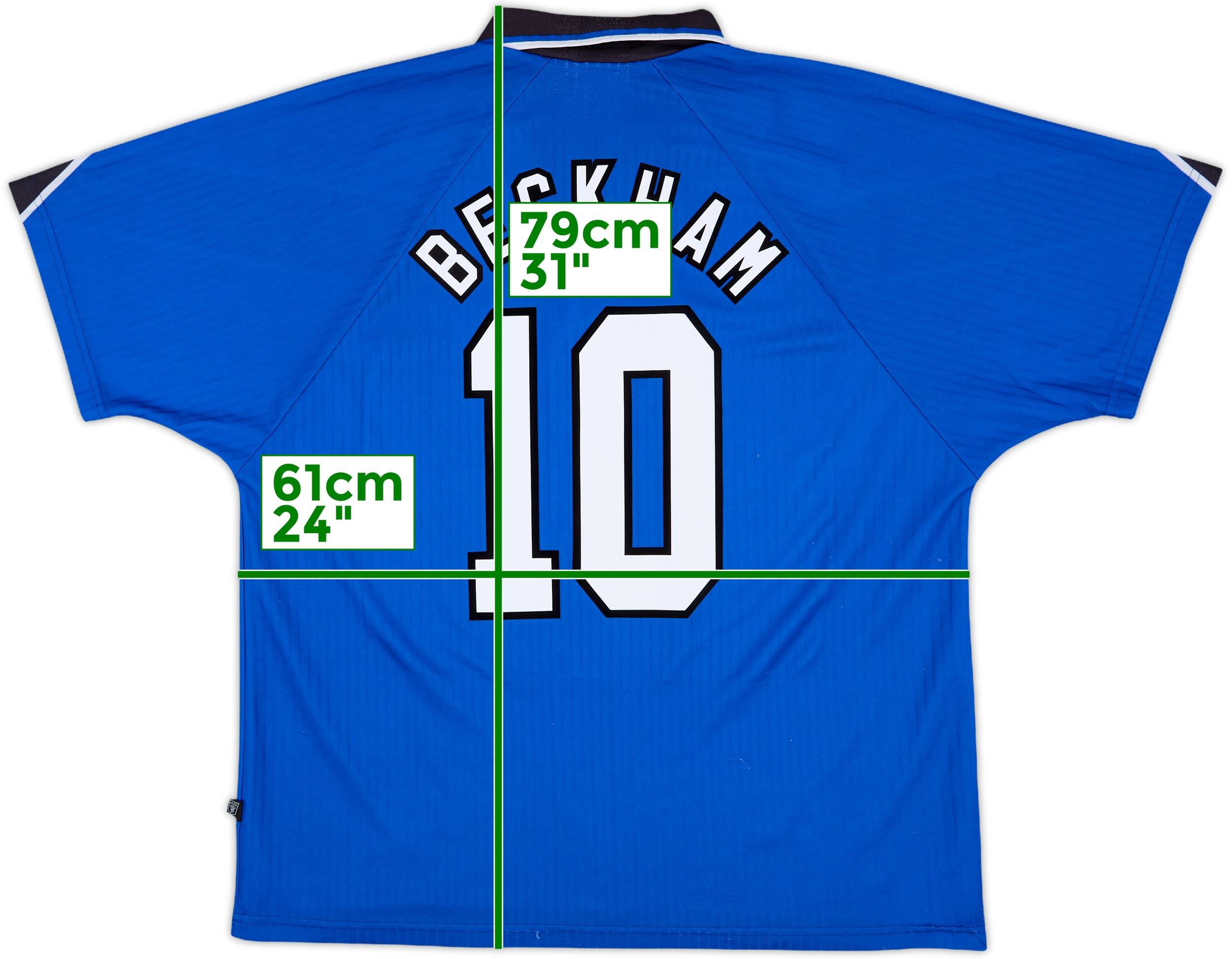 1996-98 Manchester United Third Shirt Beckham #10 - 9/10 - (XXL)