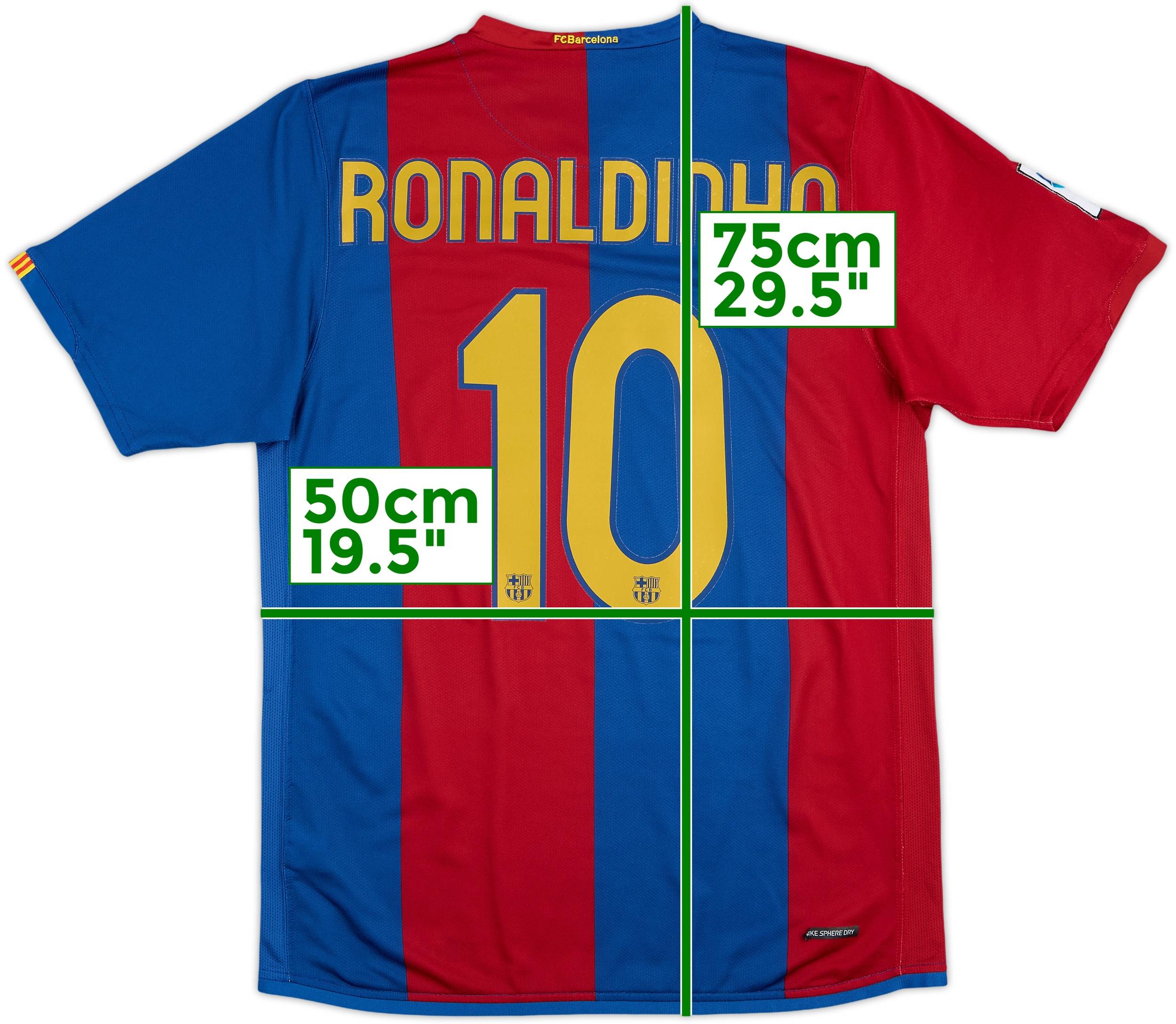 2006-07 Barcelona Home Shirt Ronaldinho #10 - 9/10 - (M)