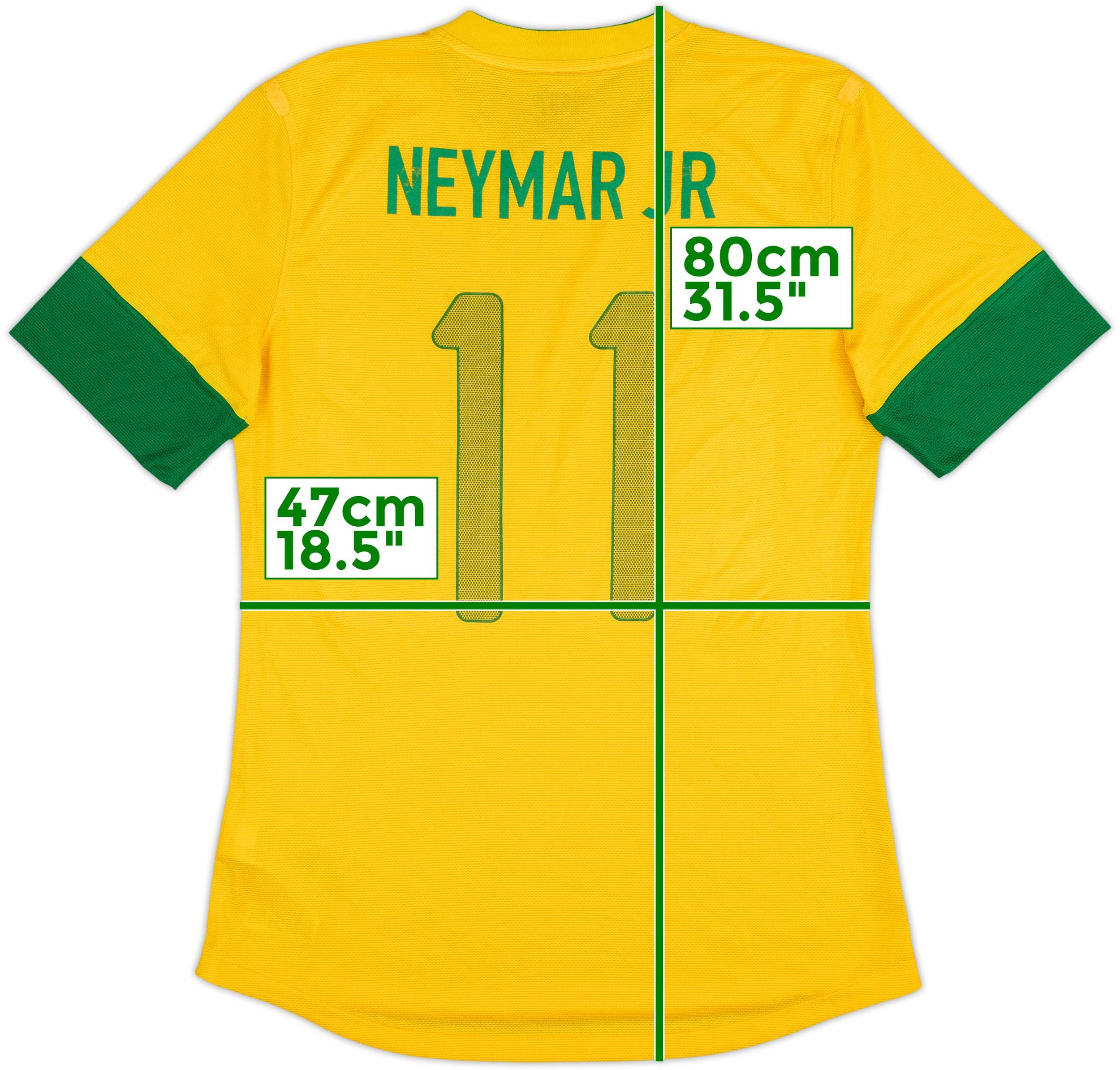 2012-13 Brazil Authentic Home Shirt Neymar Jr #11 - 4/10 - (L)