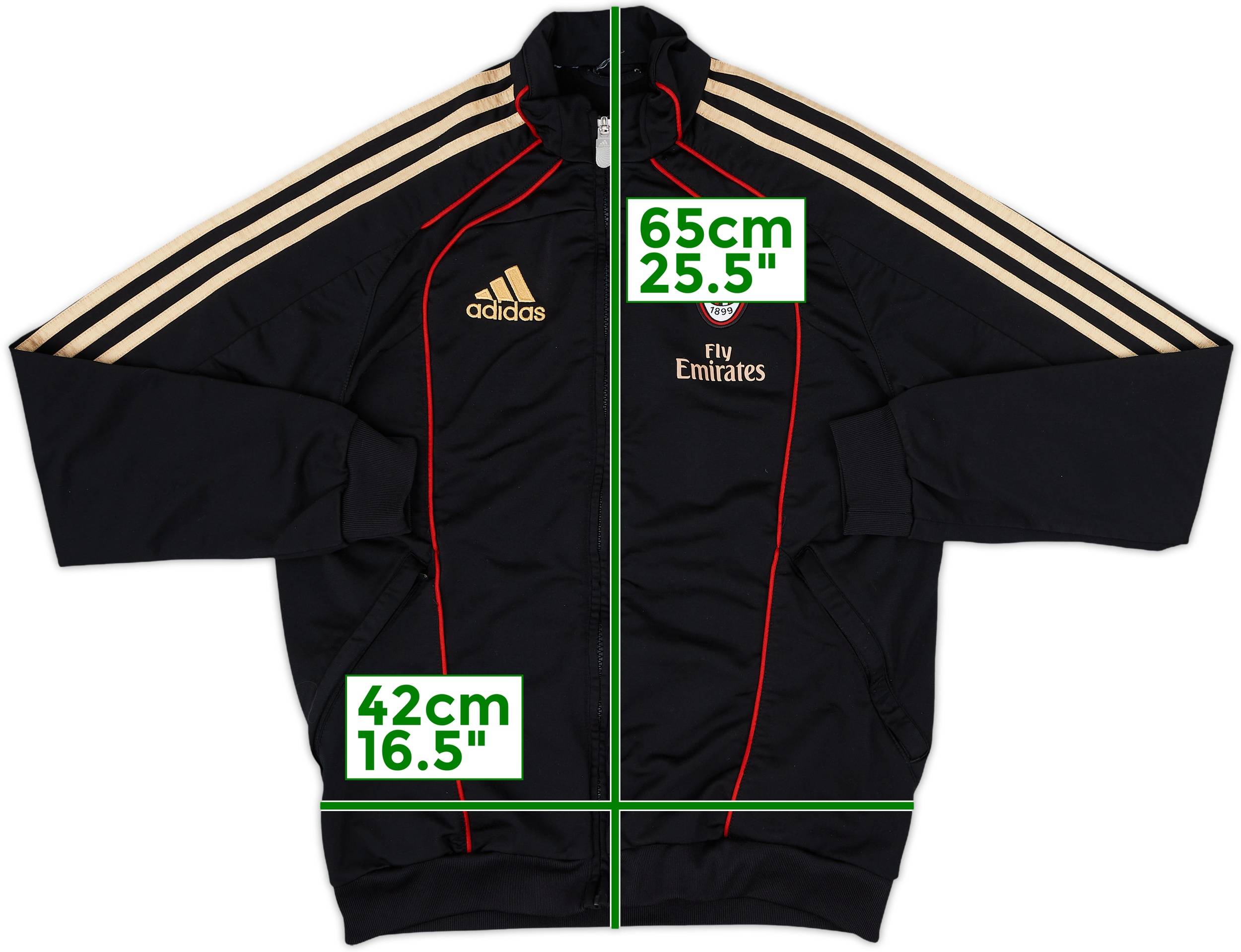 2010-11 AC Milan adidas Track Jacket - 8/10 - (XL.Boys)