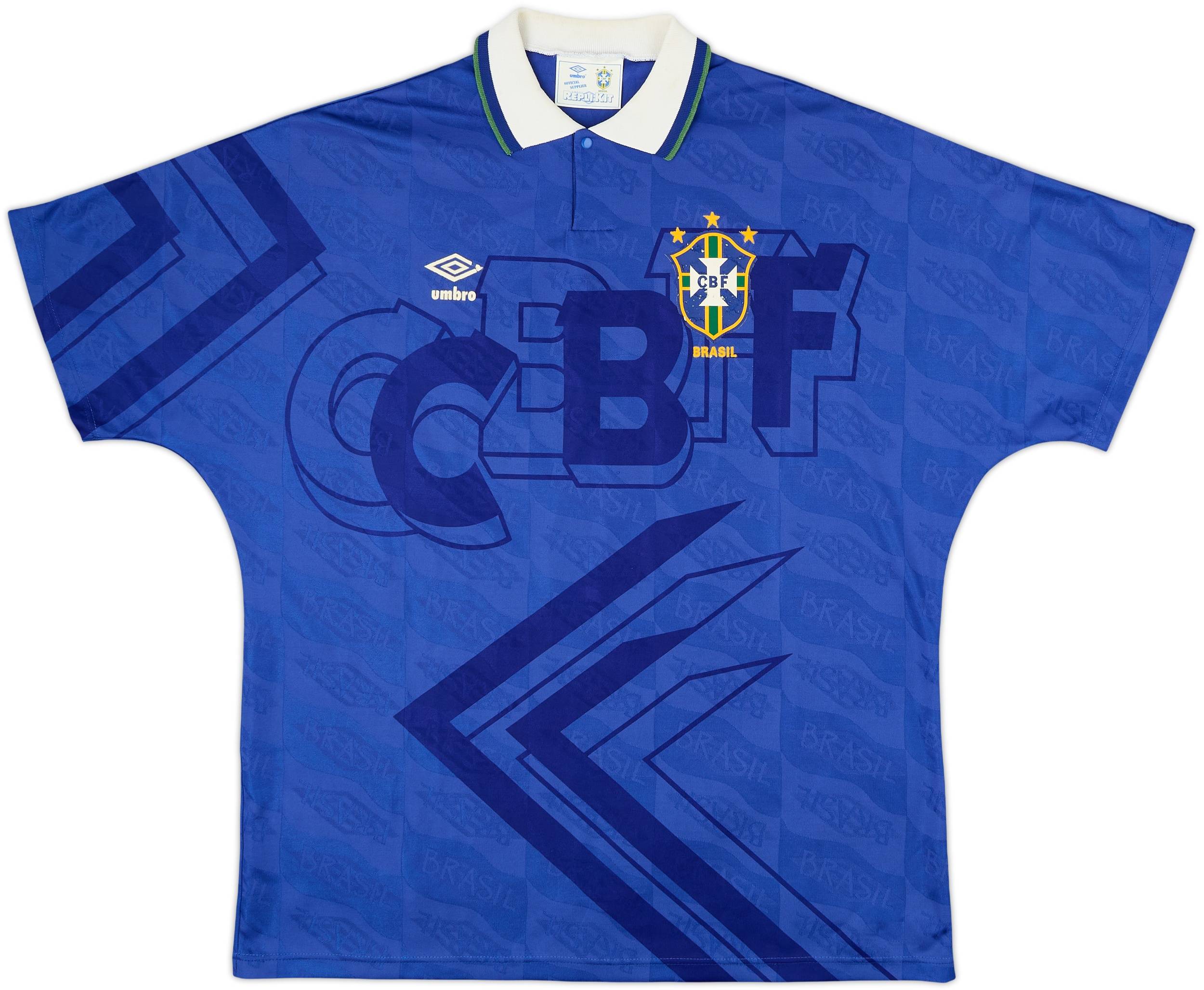 1991-93 Brazil Away Shirt #11 - 6/10 - (XXL)
