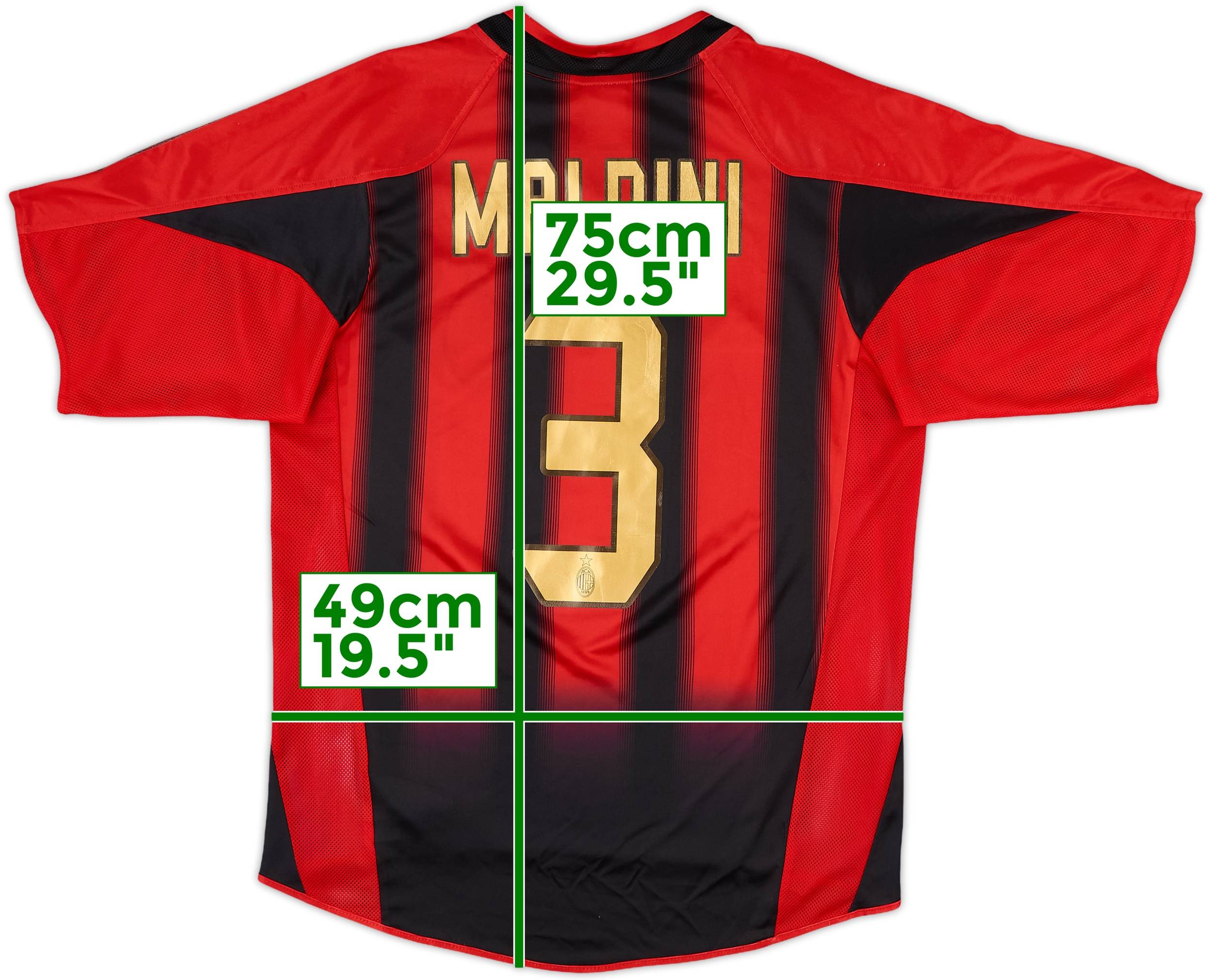 2004-05 AC Milan Home Shirt Maldini #3 - 5/10 - (S)