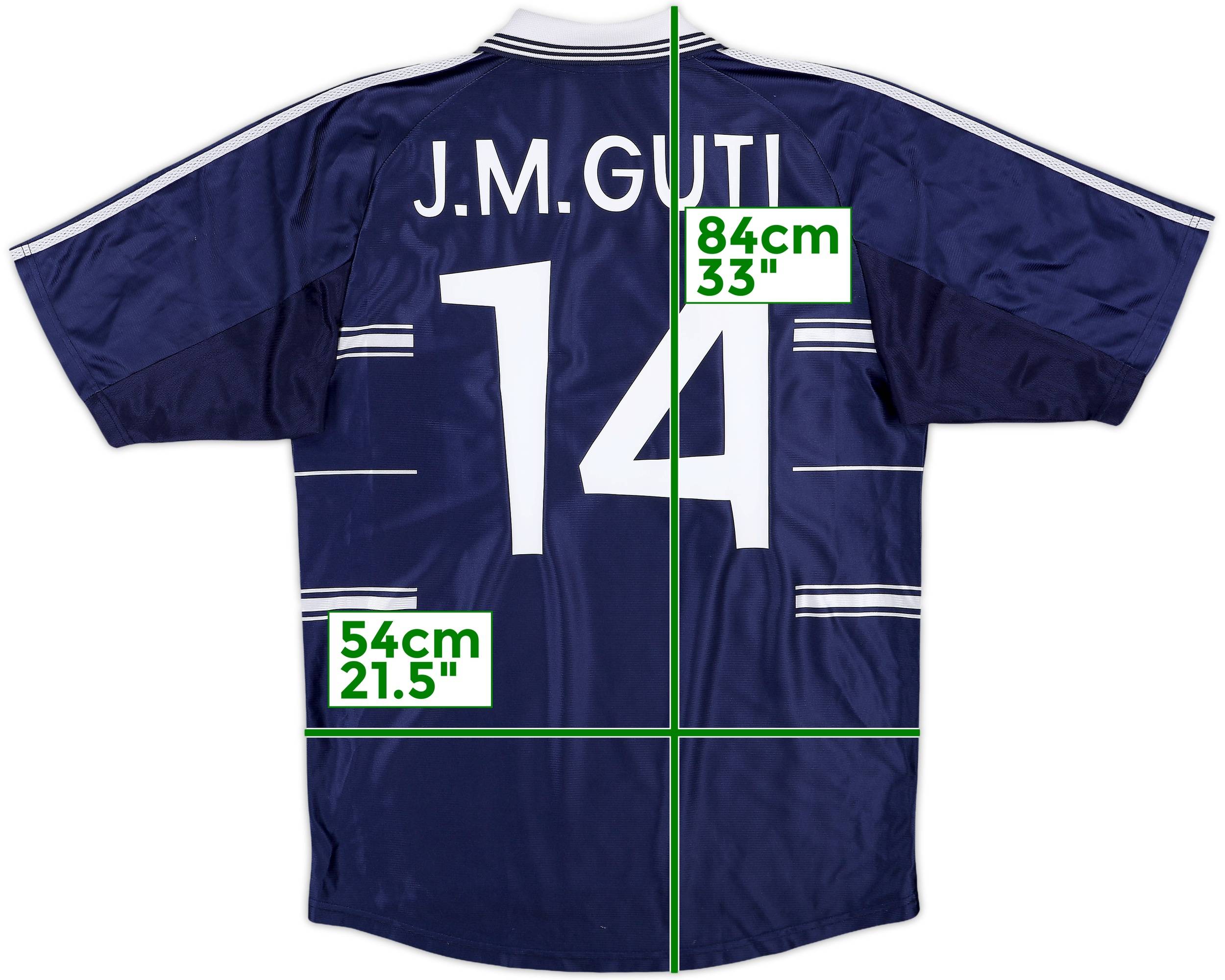 1998-99 Real Madrid Away Shirt J.M.Guti #14 - 8/10 - (M)