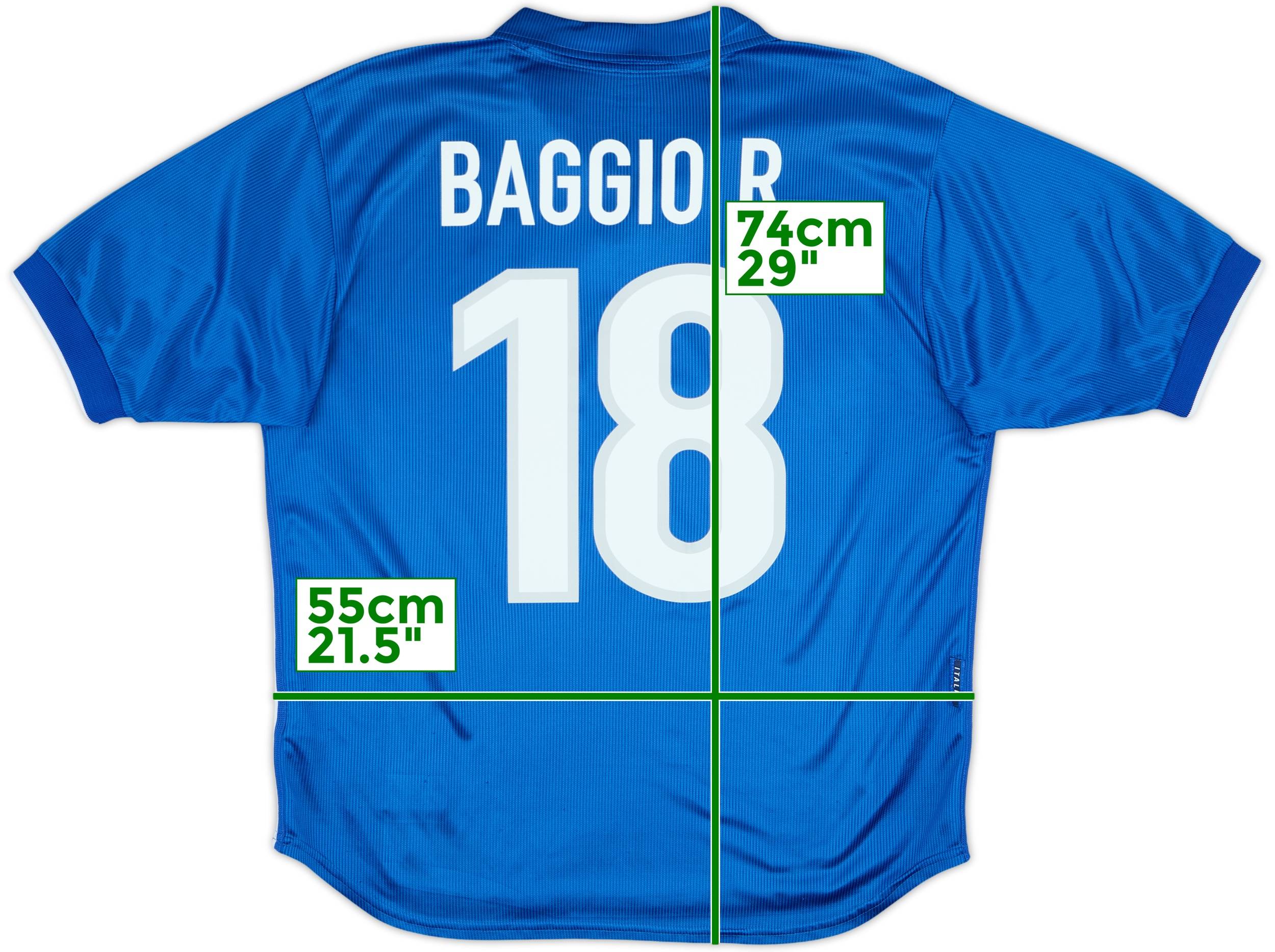 1997-98 Italy Home Shirt Baggio #18 - 6/10 - (L)