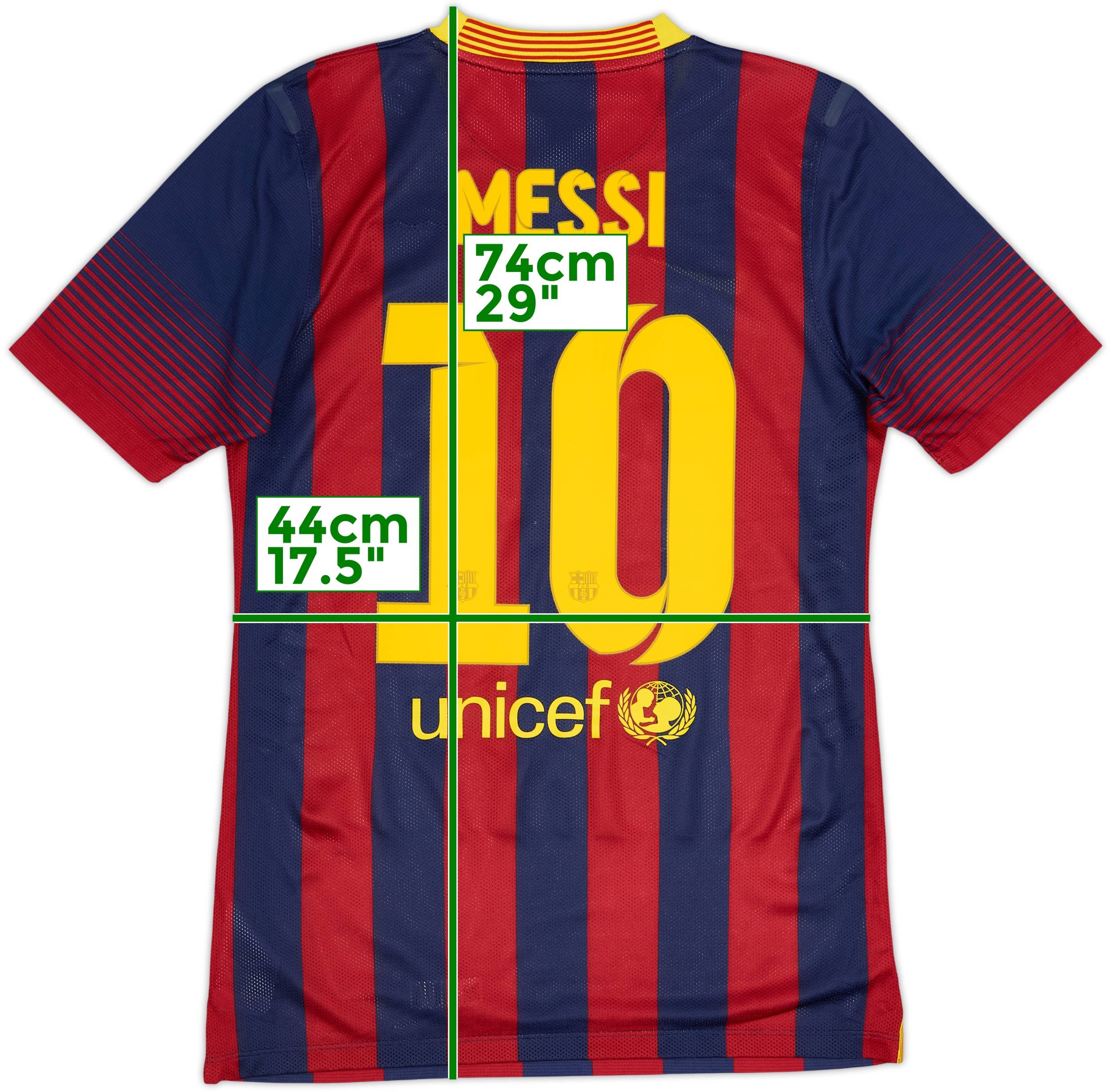 2013-14 Barcelona Authentic Home Shirt Messi #10 - 8/10 - (M)