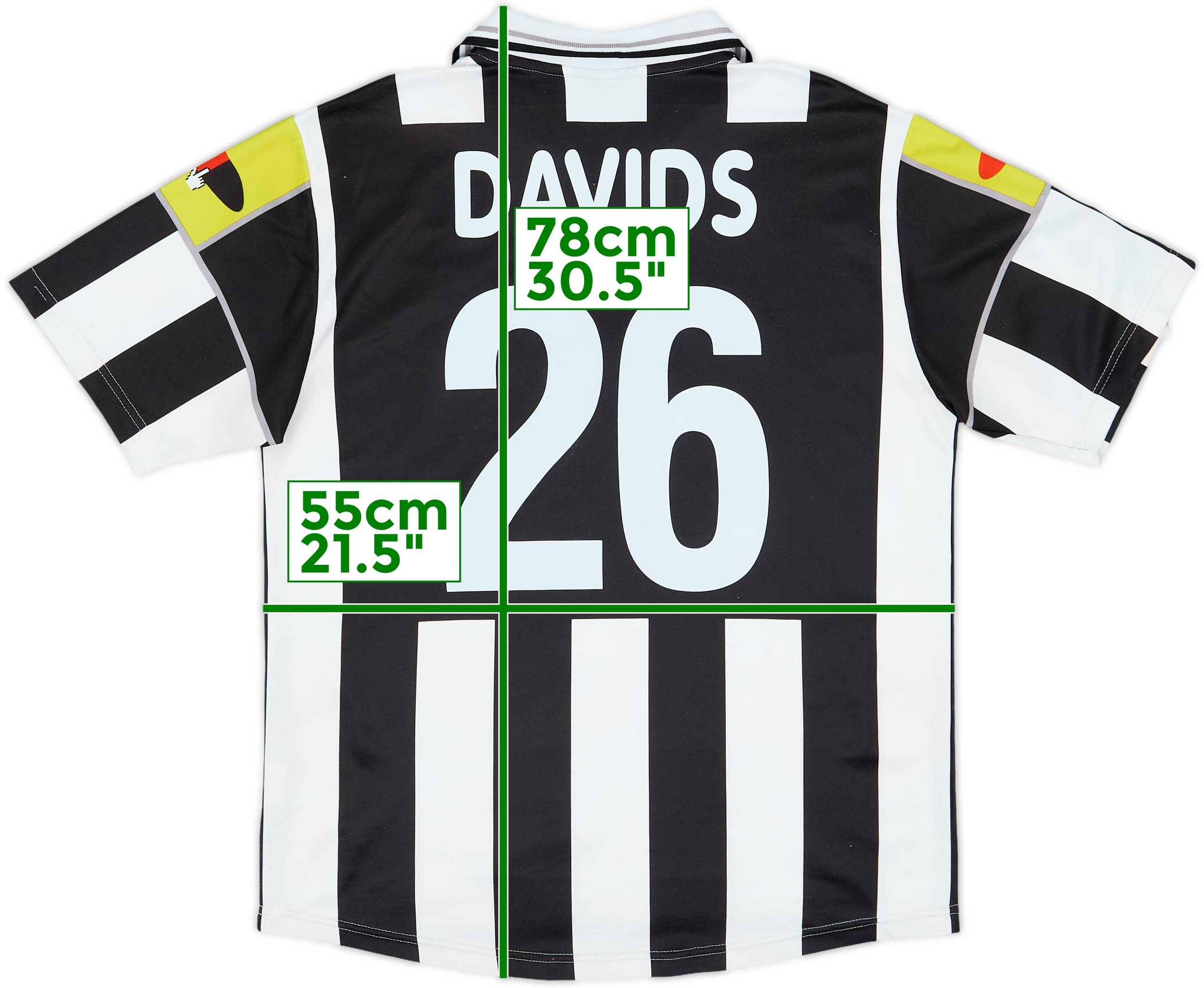Davids★01-02★Juventus★サッカーユニフォーム★LOTTO★L 2000-01 Juventus Ciaoweb Home Shirt Davids #26 - 6/10 - (M)