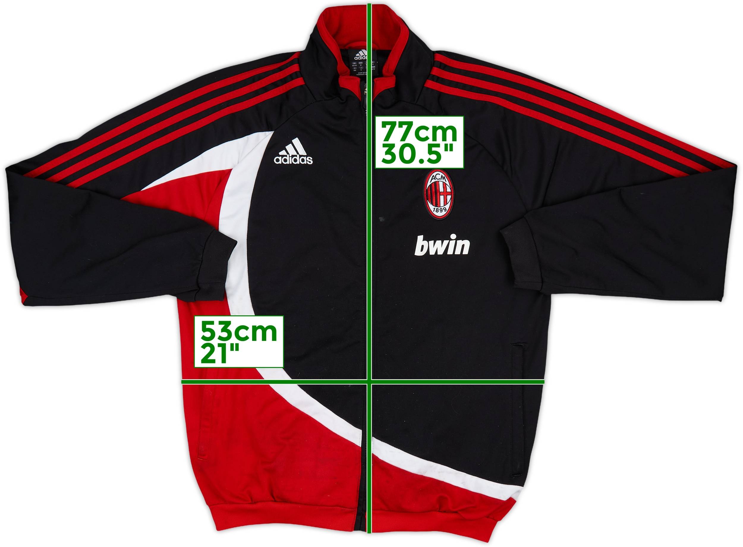 2007-08 AC Milan adidas Track Jacket - 7/10 - (M/L)