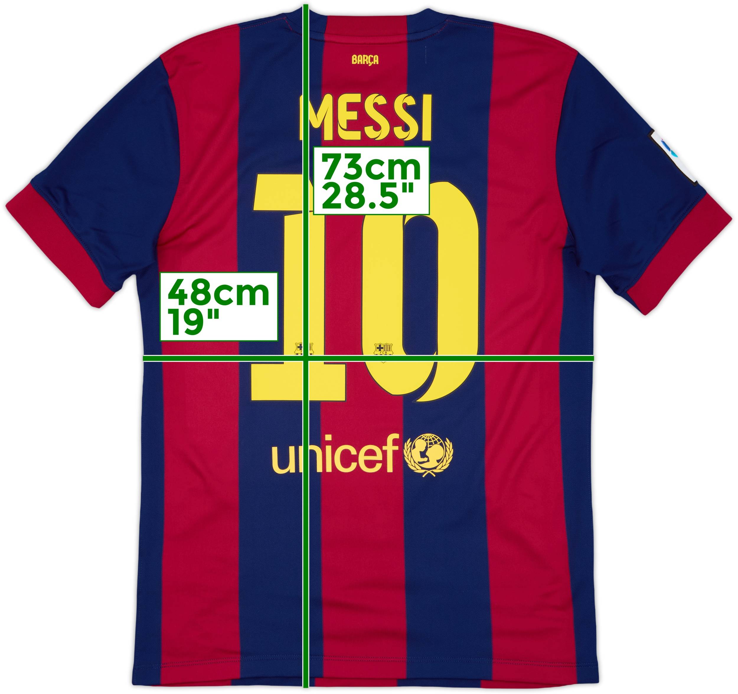 2014-15 Barcelona Home Shirt Messi #10 - 8/10 - (M)