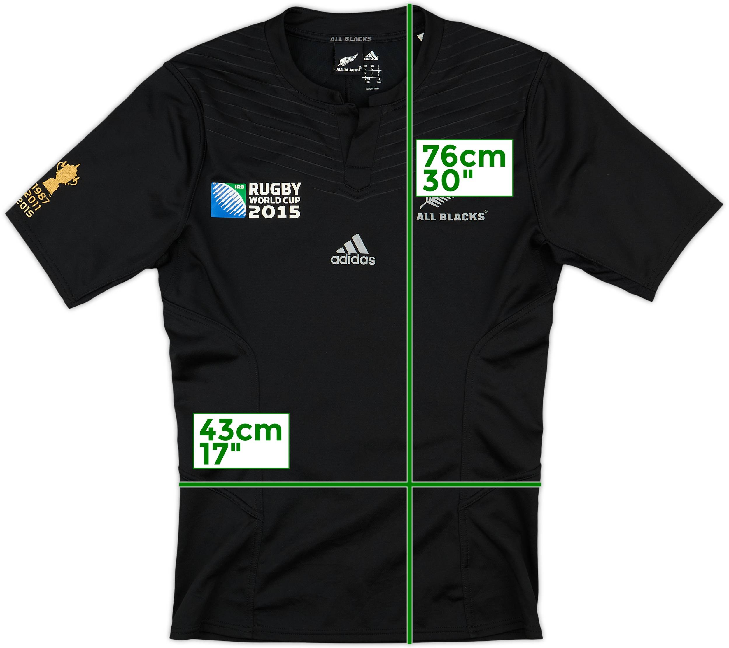 2015 New Zealand Rugby World Cup Shirt - 9/10 - (L)