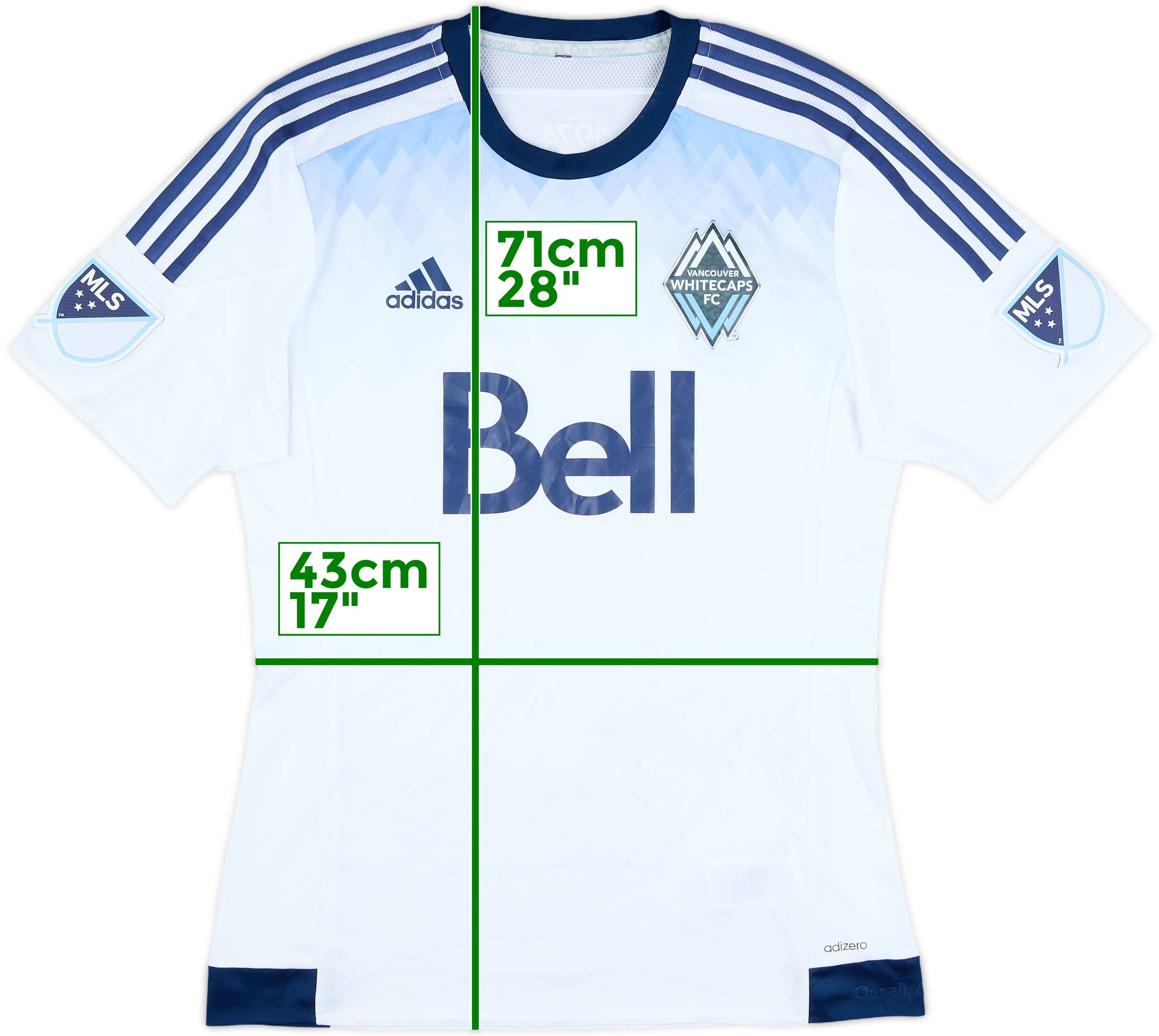2015 Vancouver Whitecaps Home Shirt 7/10 (M)