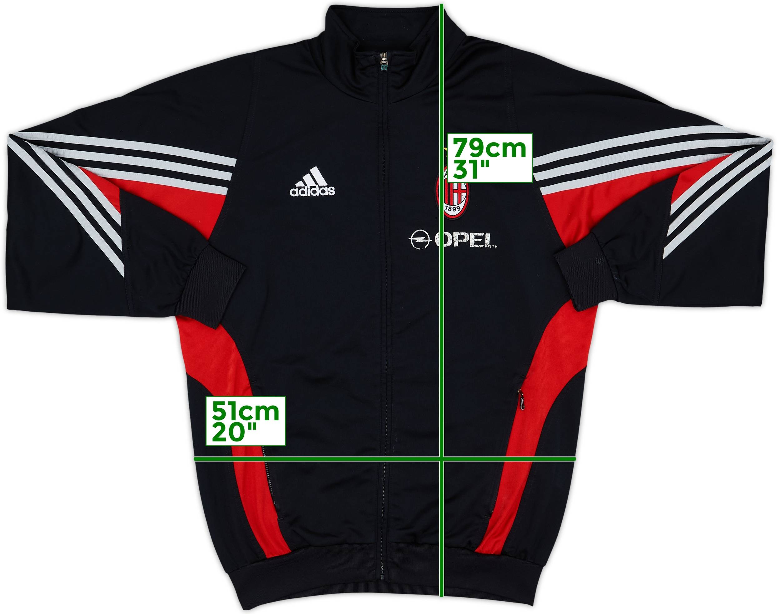AC Milan adidasトラックジャケットジャージ 2002-03 AC Milan adidas Track Jacket - 6/10 - (S)