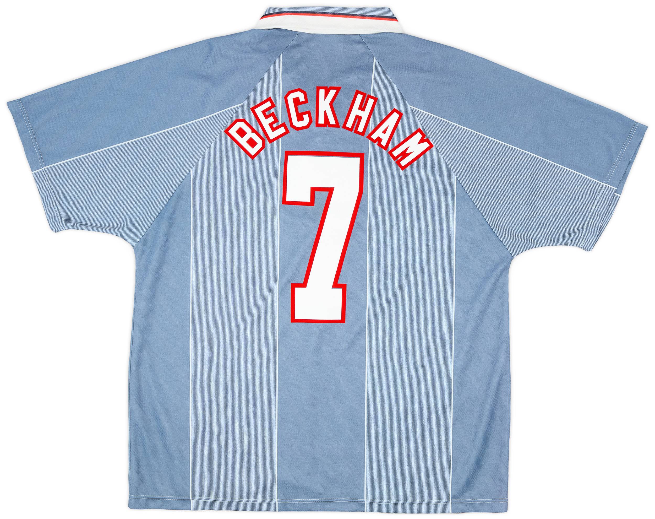 1996-97 England Away Shirt Beckham #7 - 9/10 - (XL)