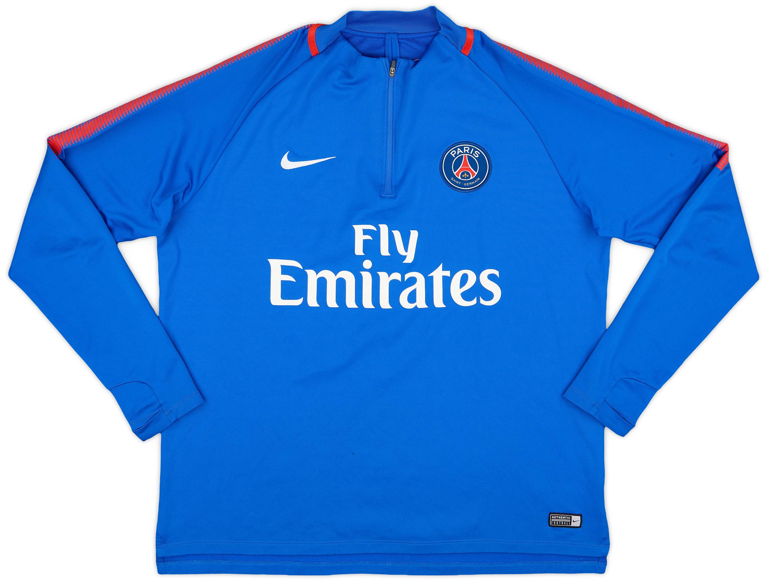 2018-19 Paris Saint-Germain Nike 1/4 Zip Training Top - 7/10