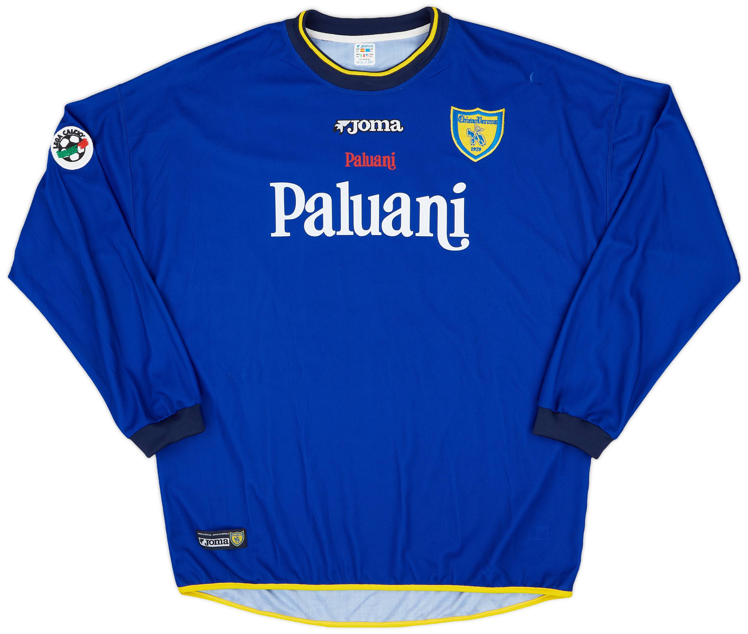 イタリア サッカー Joma Chievo Verona 2002-03 Chievo Verona Match Issue GK Shirt Ambrosio #67