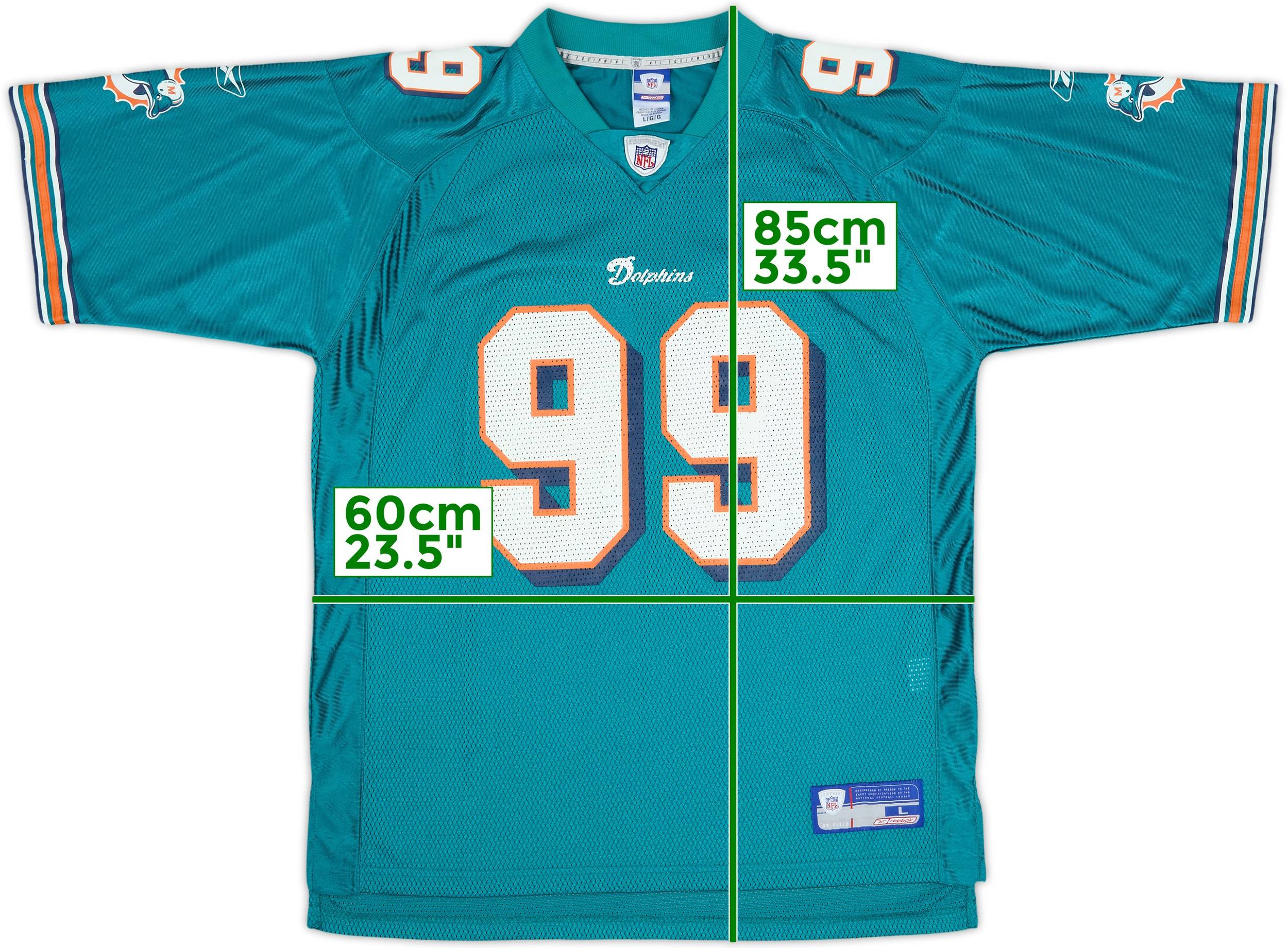 2002-04 Miami Dolphins Taylor #99 Reebok On Field Home Jersey - 8